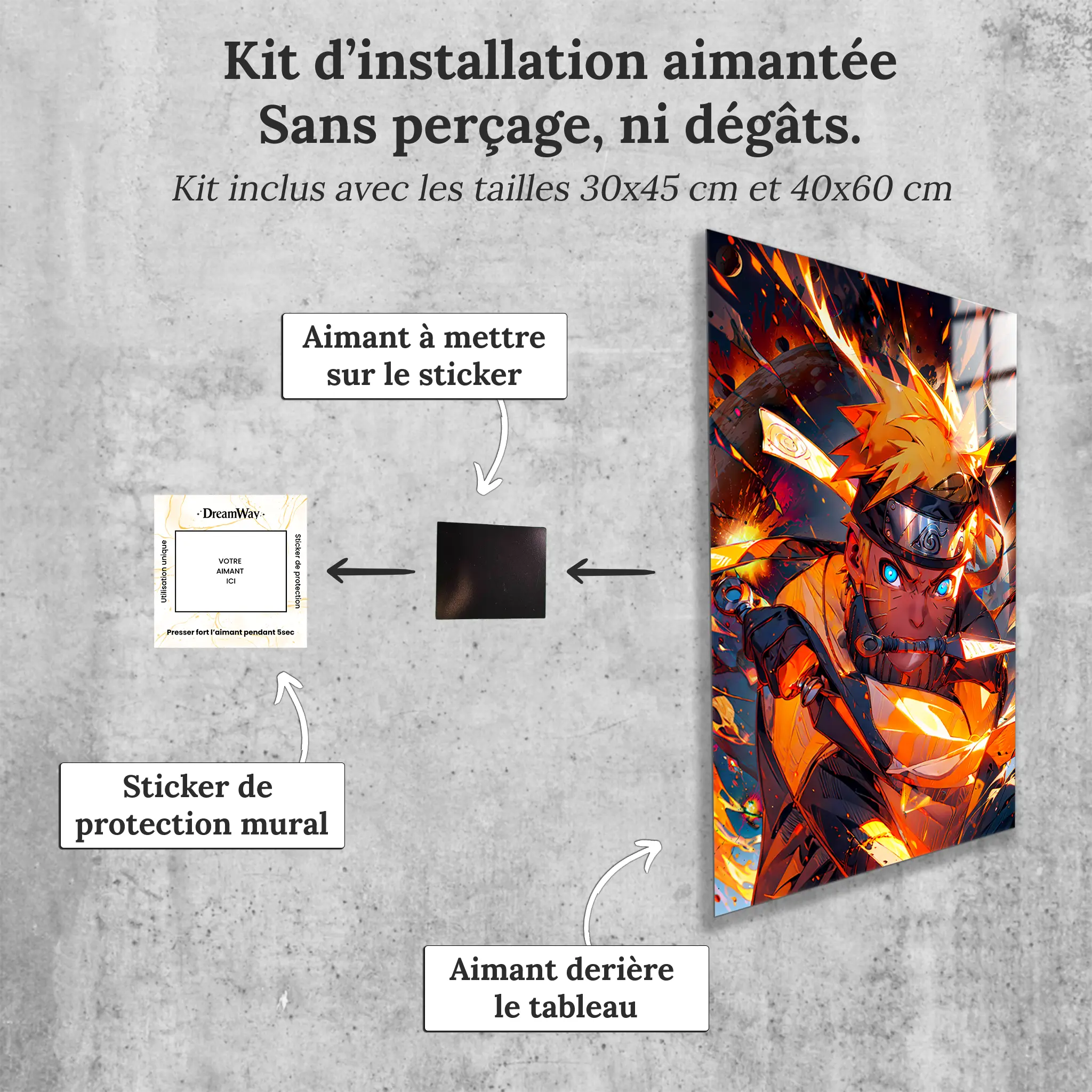 tableau-naruto-planete-avec-installation-aimantee | DreamWay