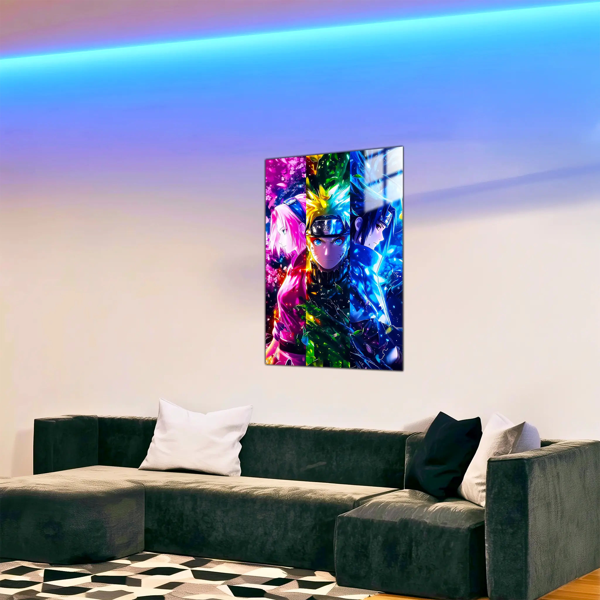 tableau-naruto-sakura-et-sasuke-colore-dans-le-salon | DreamWay