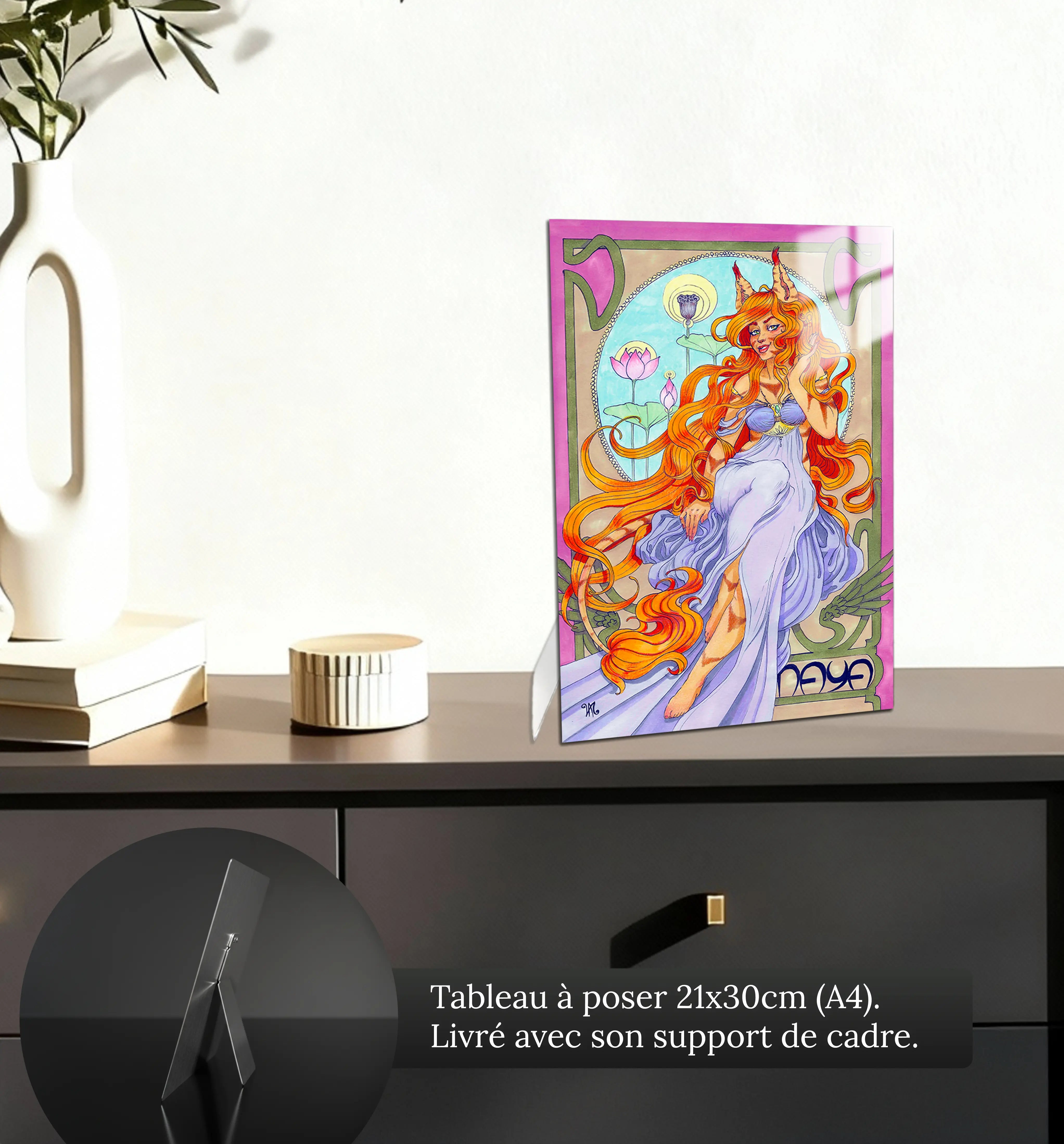 tableau-naya-volupte-feline-petit-format-a-poser-sur-meuble | DreamWay