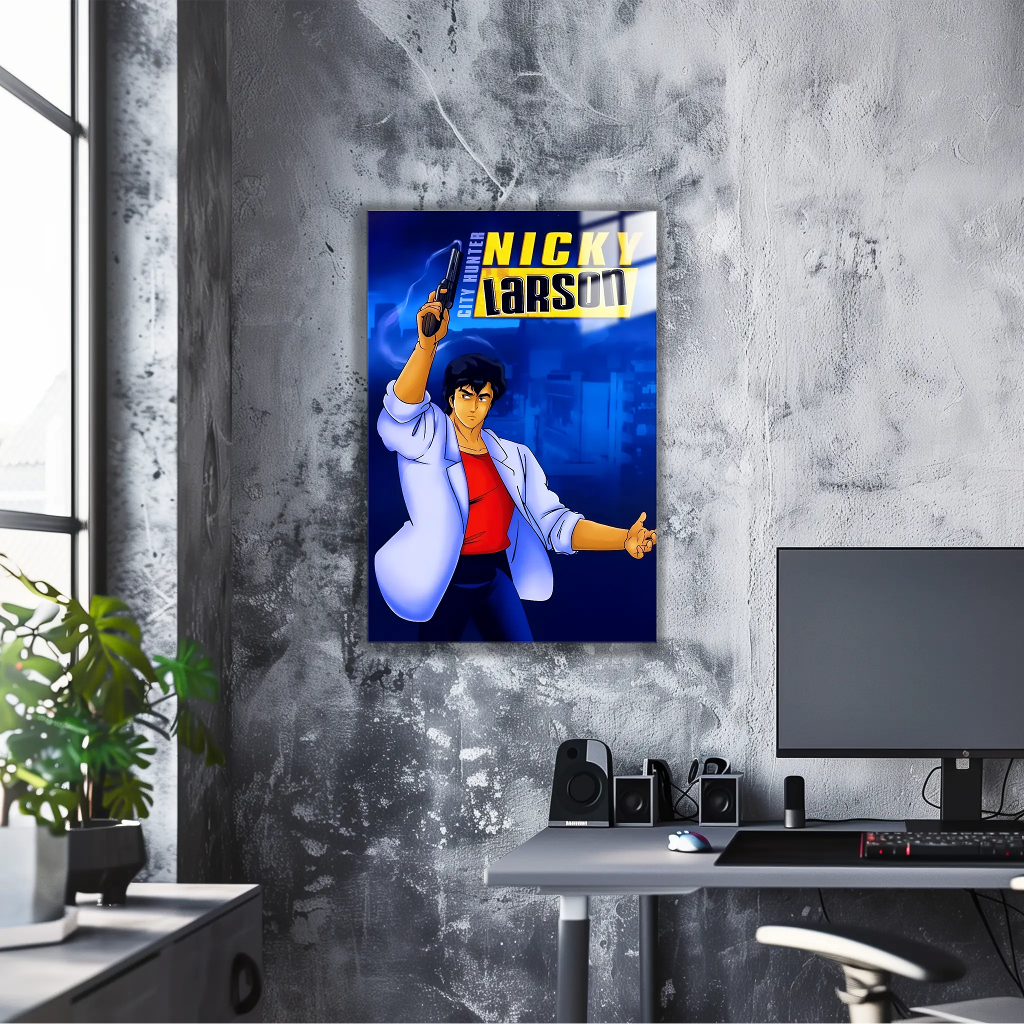 Tableau Nicky Larson Portrait Affiche
