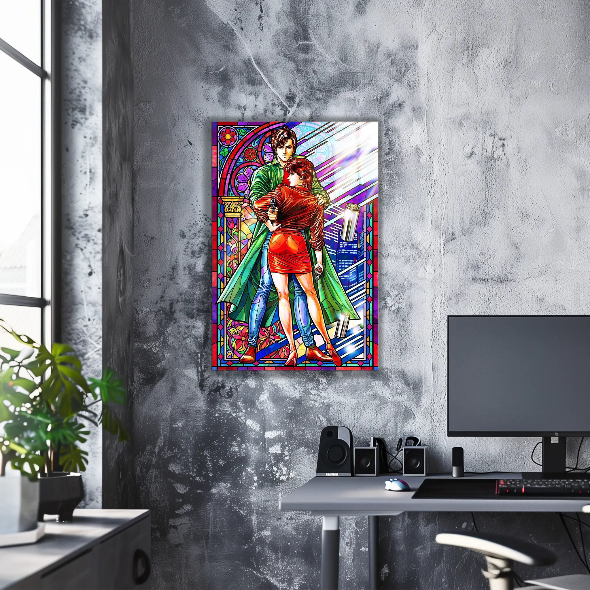 Tableau Nicky Larson et Laura Vitrail
