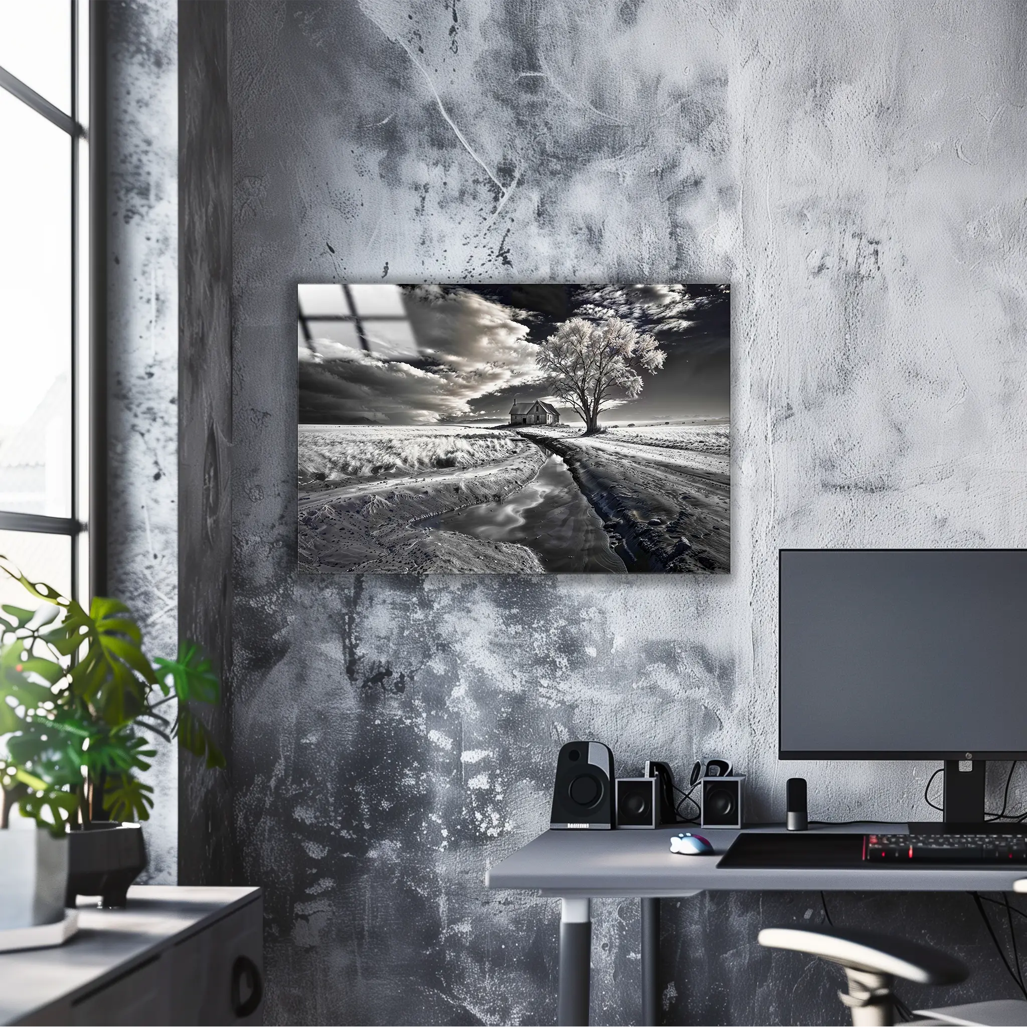 tableau-noir-et-blanc-paysage-4k | DreamWay