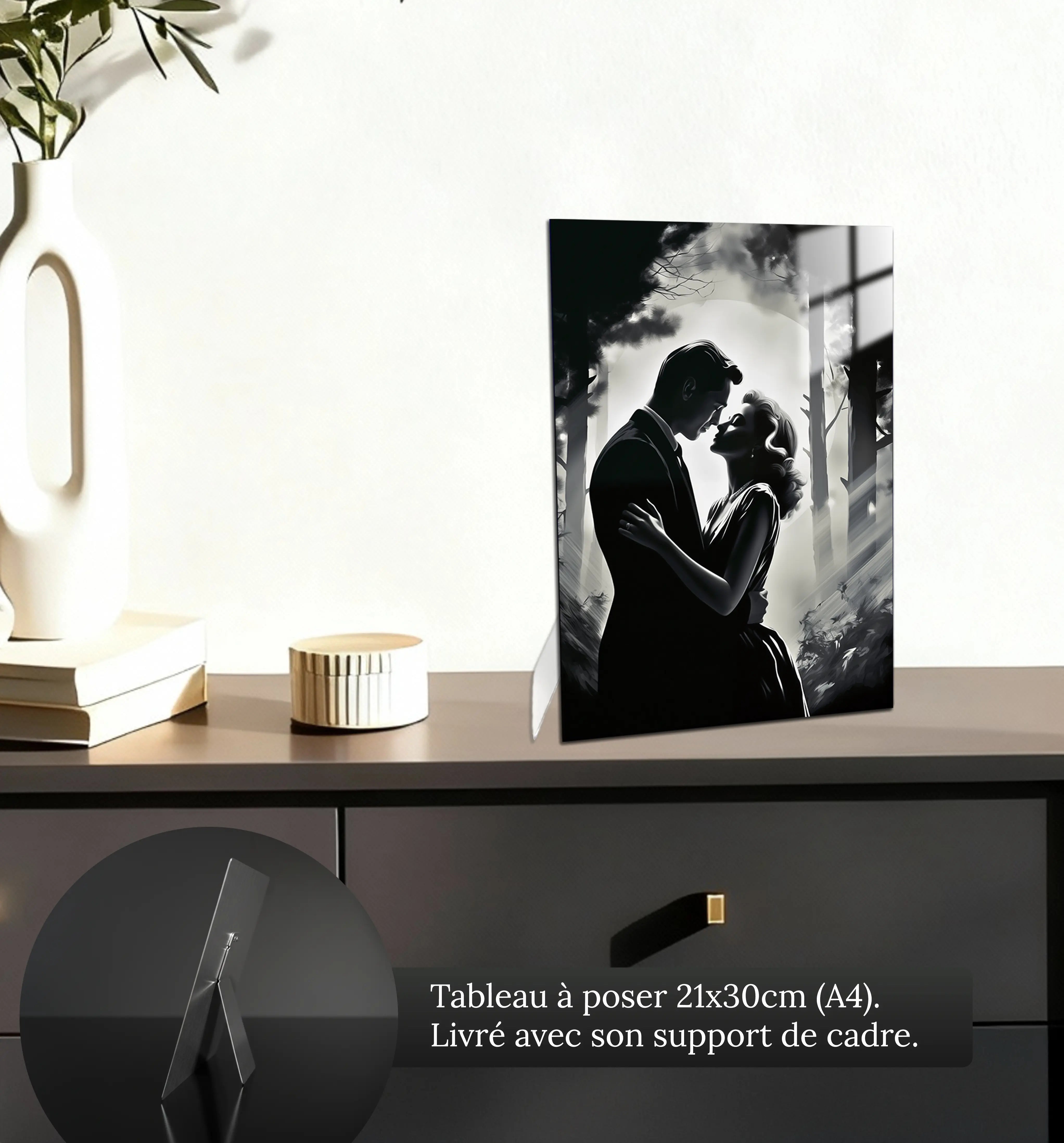 tableau-noir-et-blanc-vintage-petit-format-a-poser-sur-meuble | DreamWay