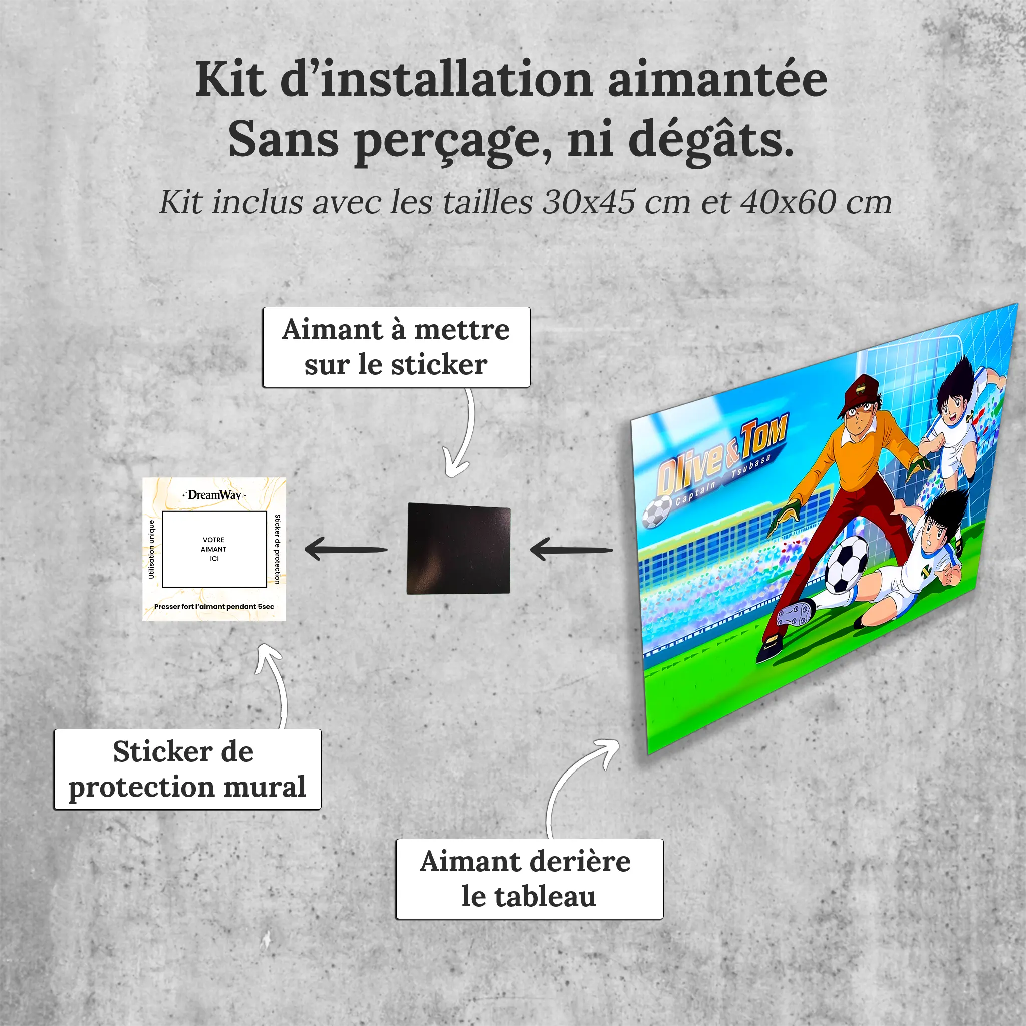 tableau-olive-et-tom-la-rencontre-avec-installation-aimantee | DreamWay