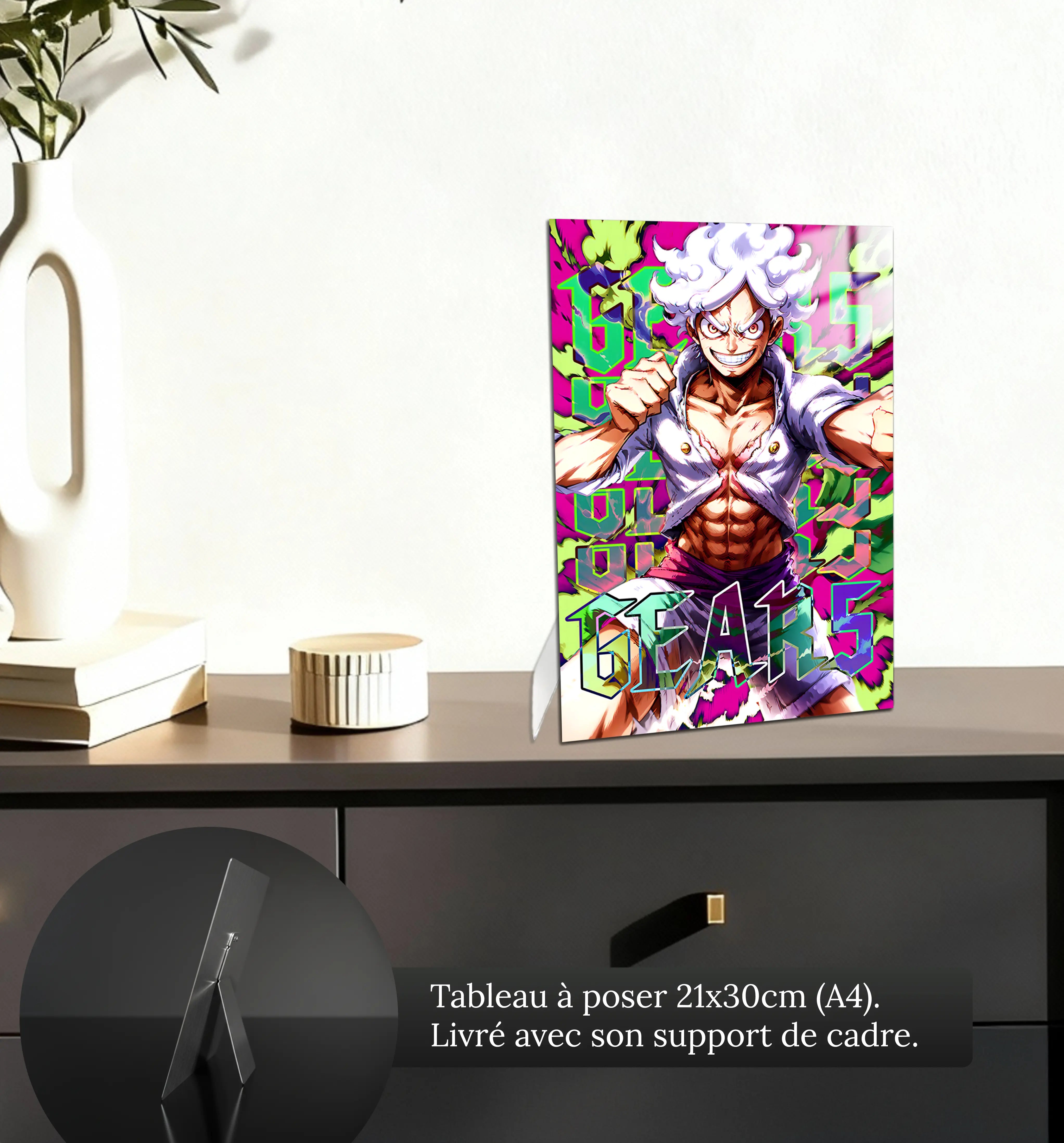 tableau-one-piece-gear-5-colore-petit-format-a-poser-sur-meuble | DreamWay