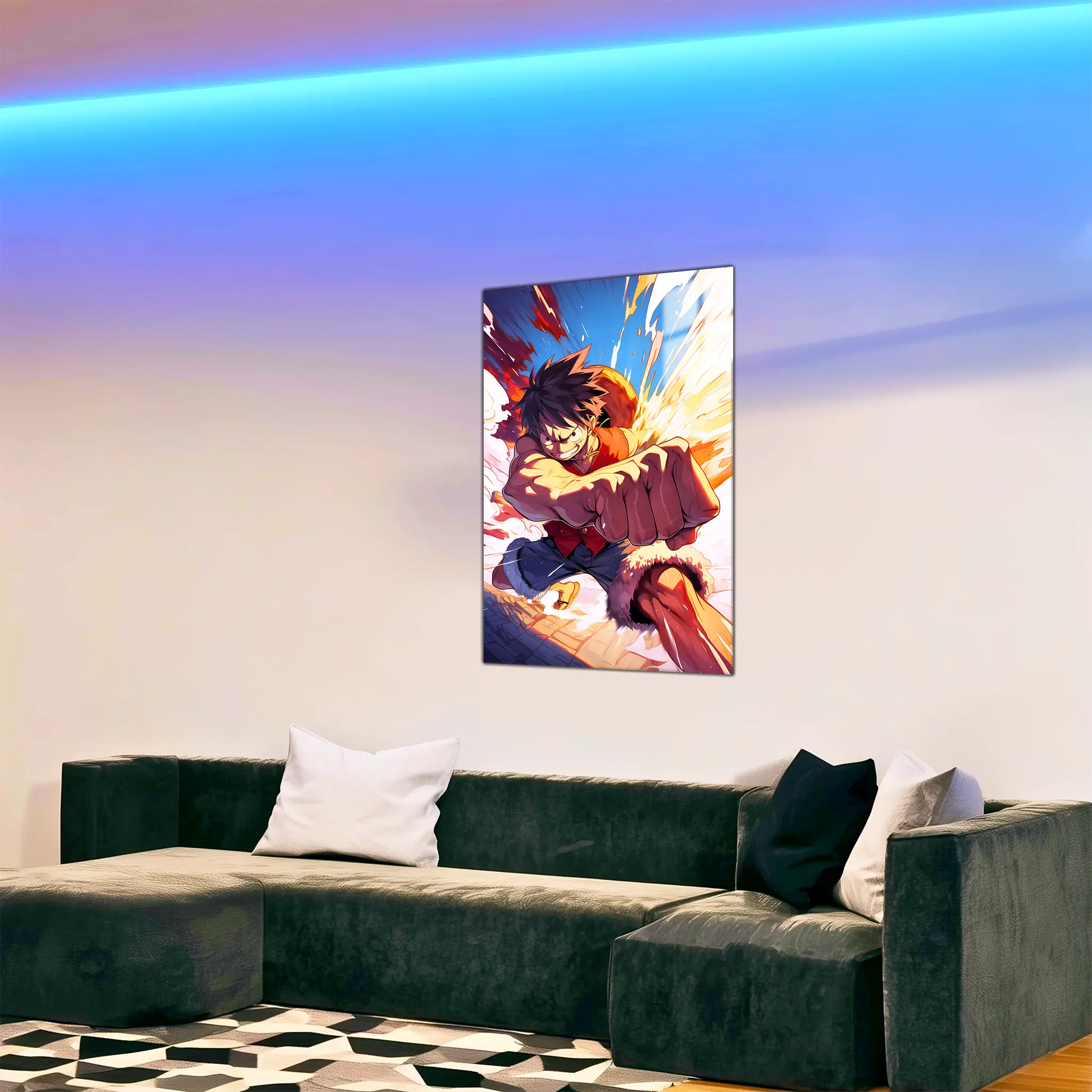 tableau-one-piece-luffy-dans-le-salon | DreamWay