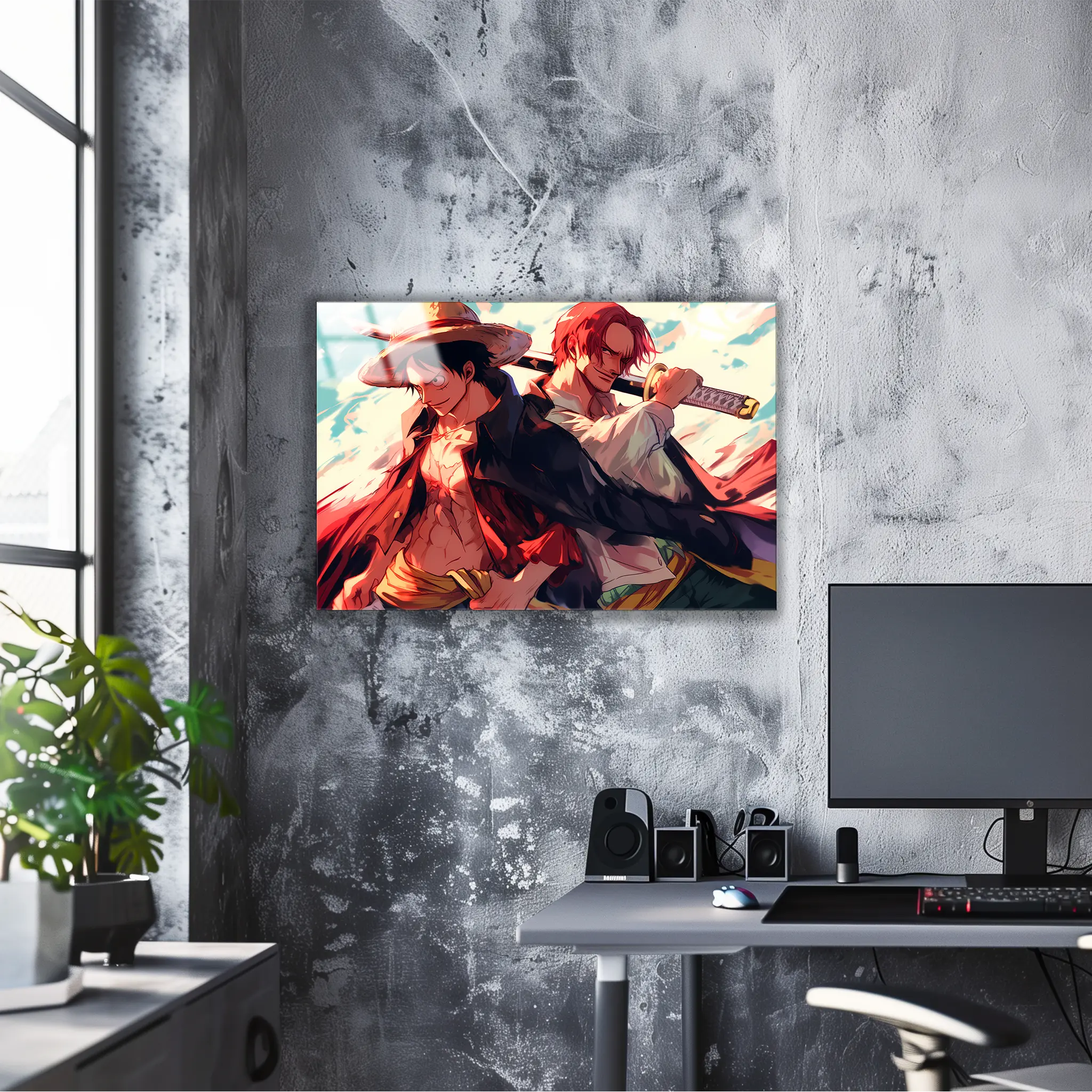 tableau-one-piece-luffy-et-shanks | DreamWay