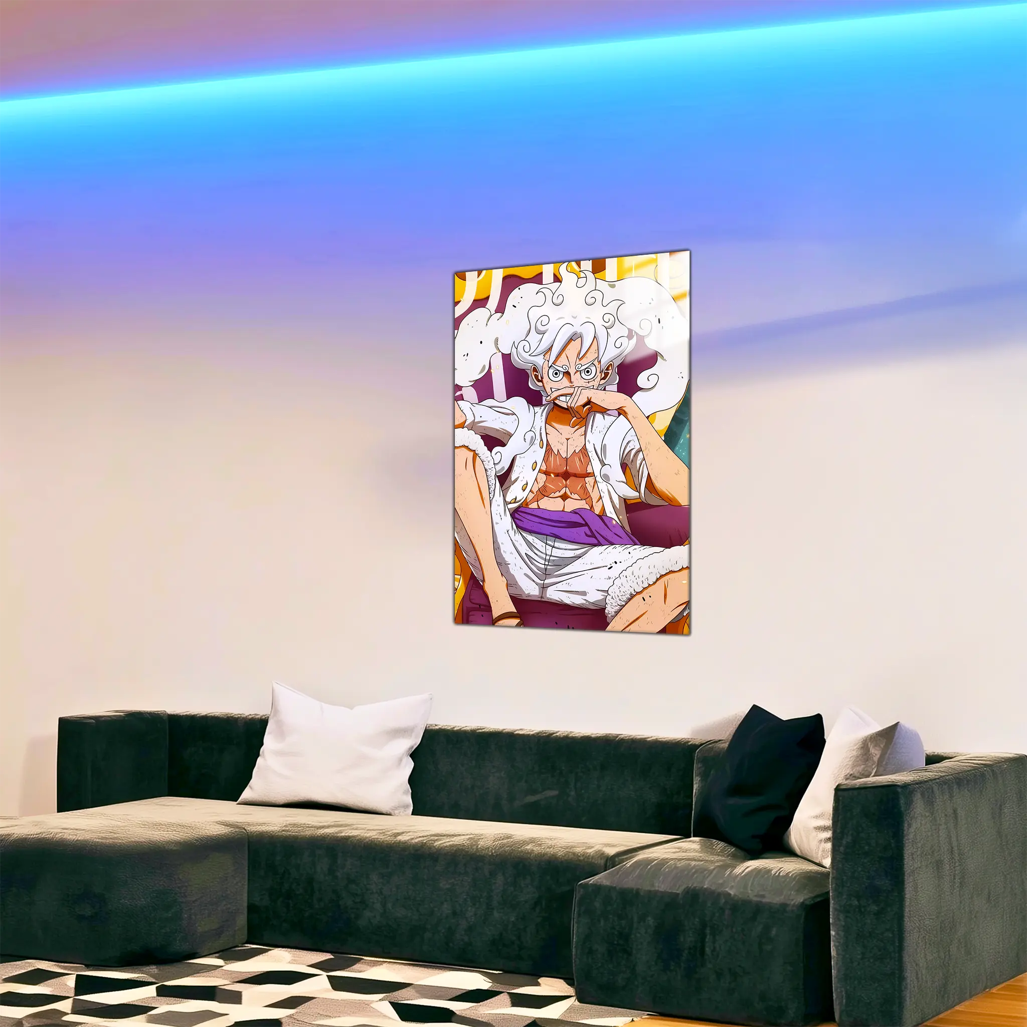 tableau-one-piece-luffy-gear-5-dans-le-salon | DreamWay