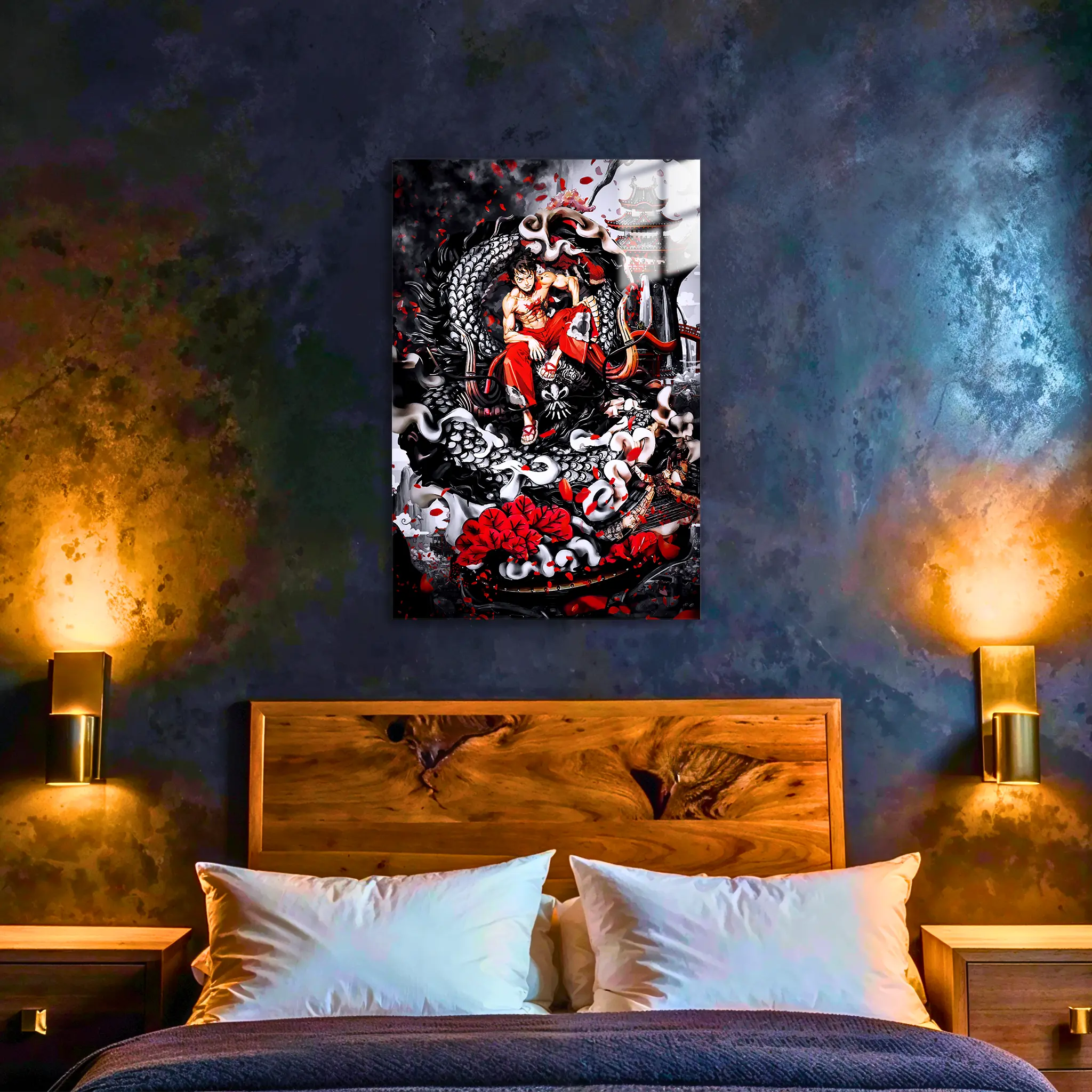 tableau-one-piece-luffy-le-roi-des-pirates-dans-la-chambre | DreamWay