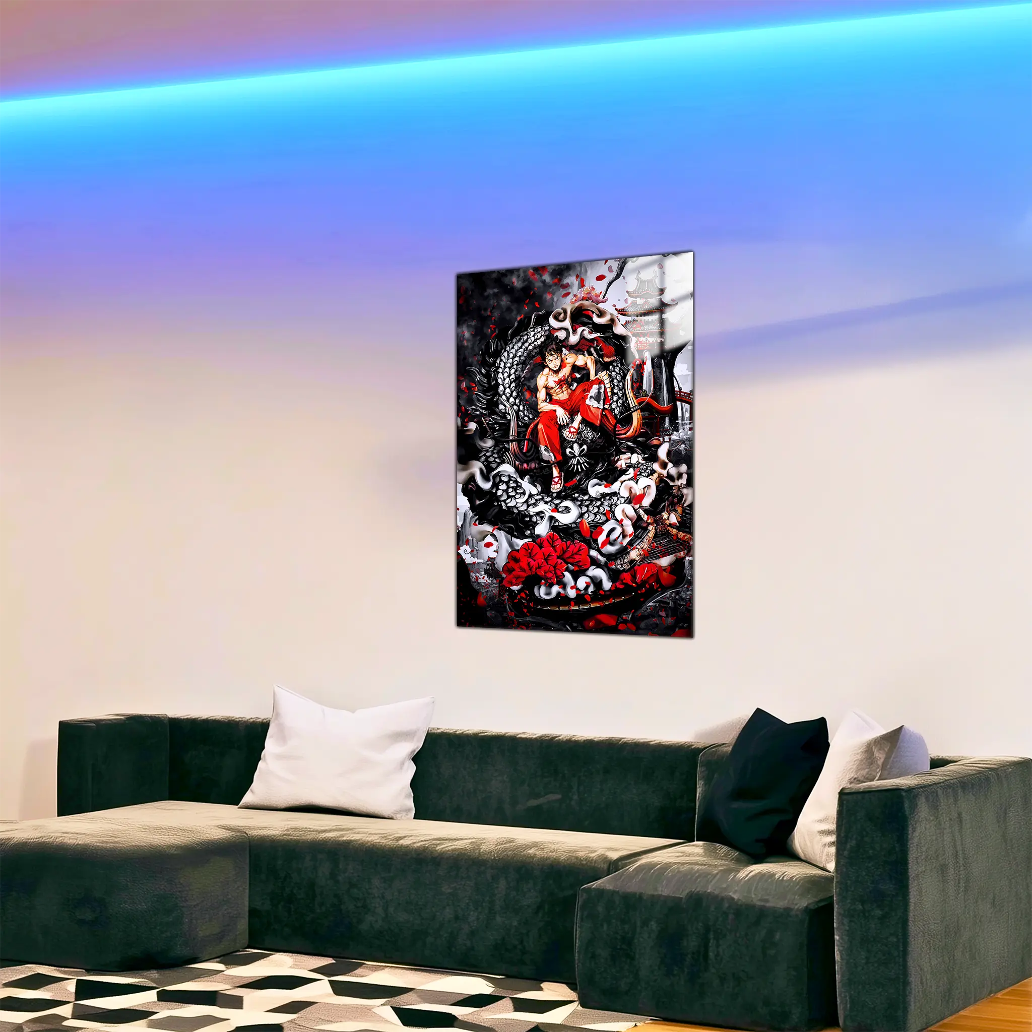 tableau-one-piece-luffy-le-roi-des-pirates-dans-le-salon | DreamWay