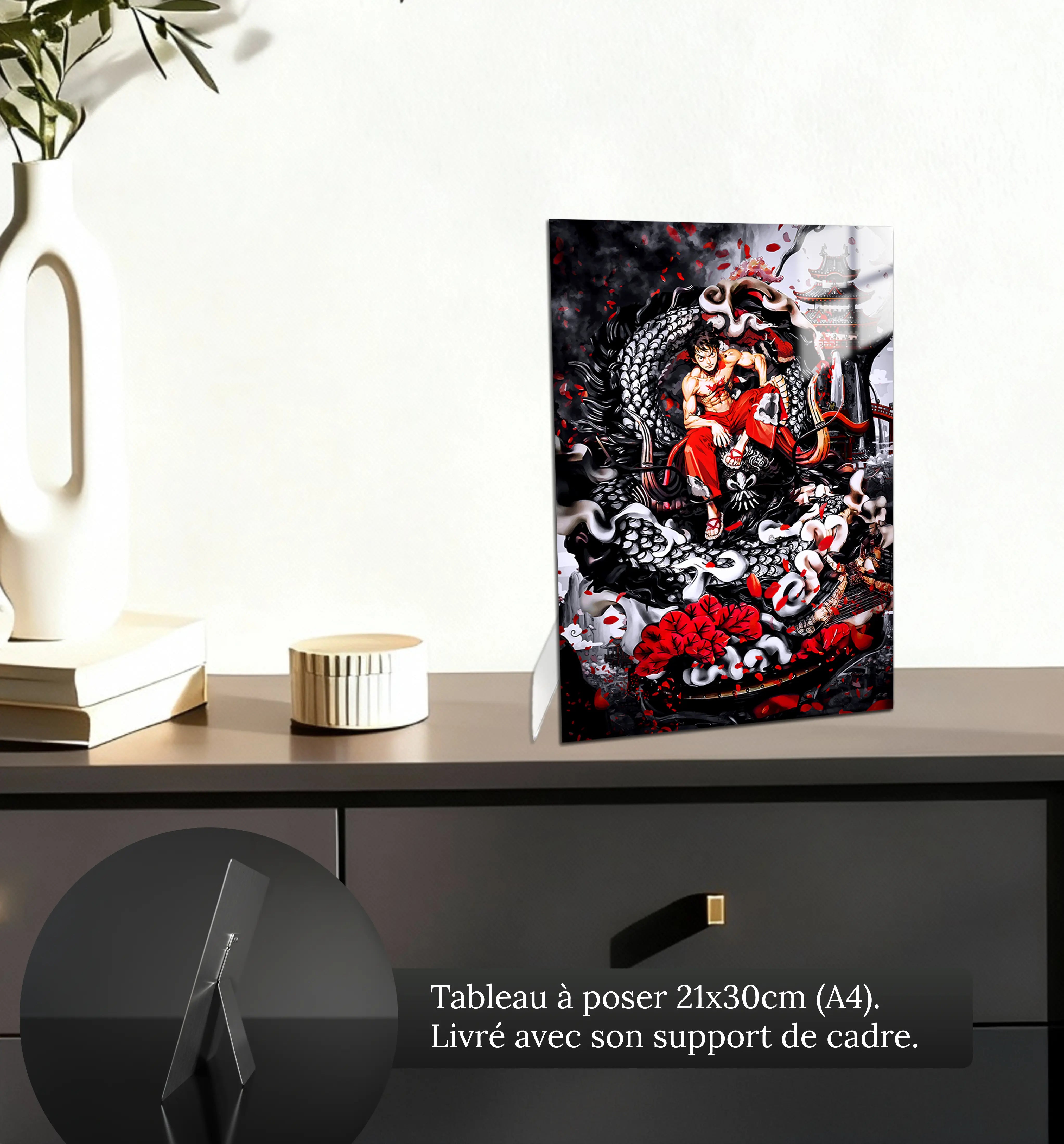 tableau-one-piece-luffy-le-roi-des-pirates-petit-format-a-poser-sur-meuble | DreamWay