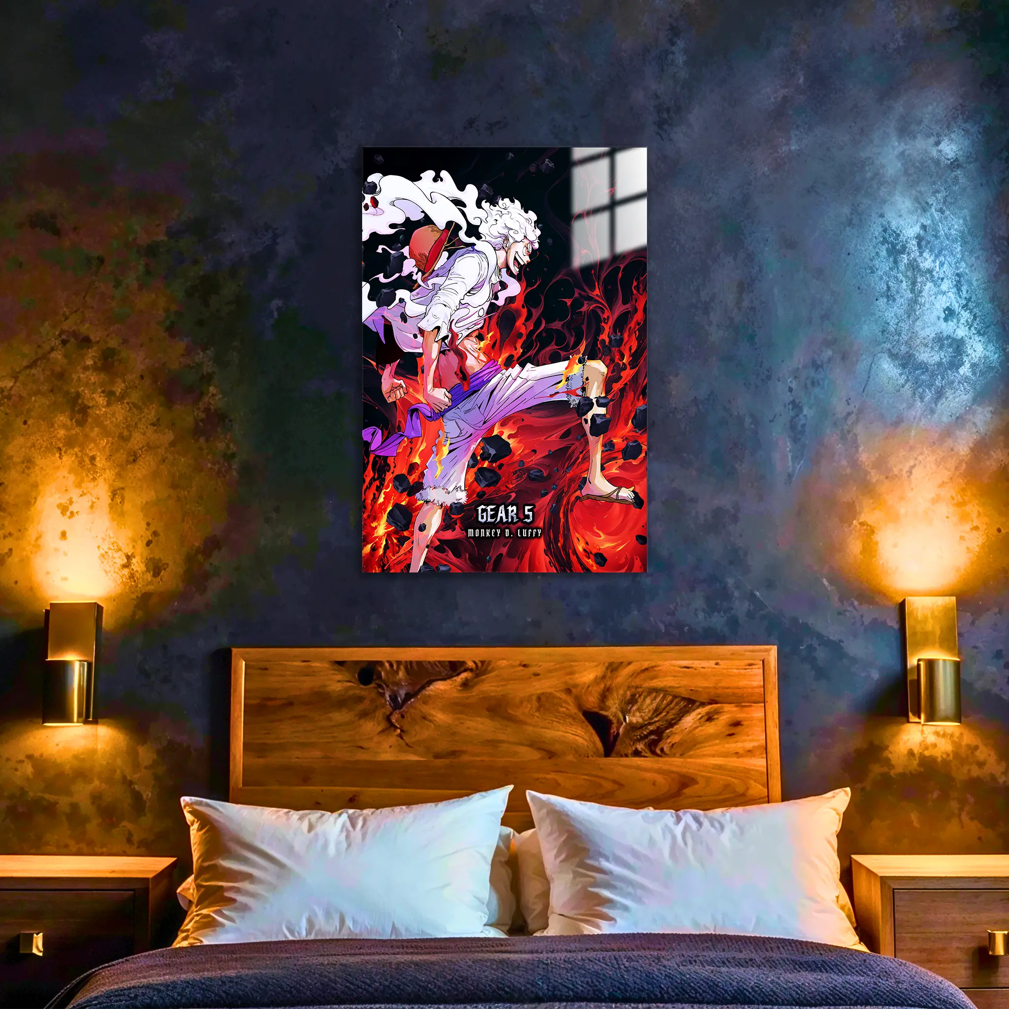 tableau-one-piece-monkey-d-luffy-gear-5-dans-la-chambre | DreamWay