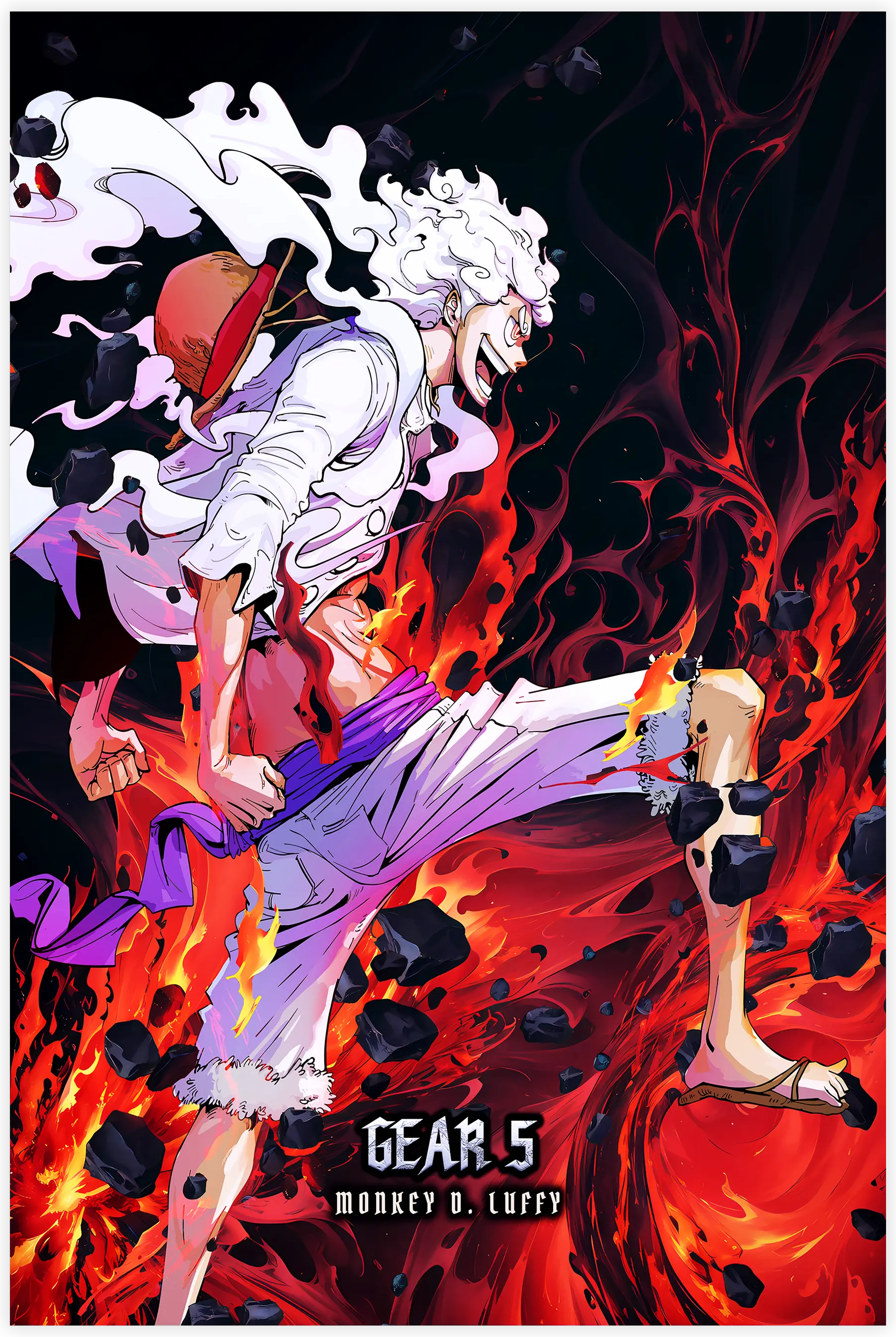 tableau-one-piece-monkey-d-luffy-gear-5 | DreamWay