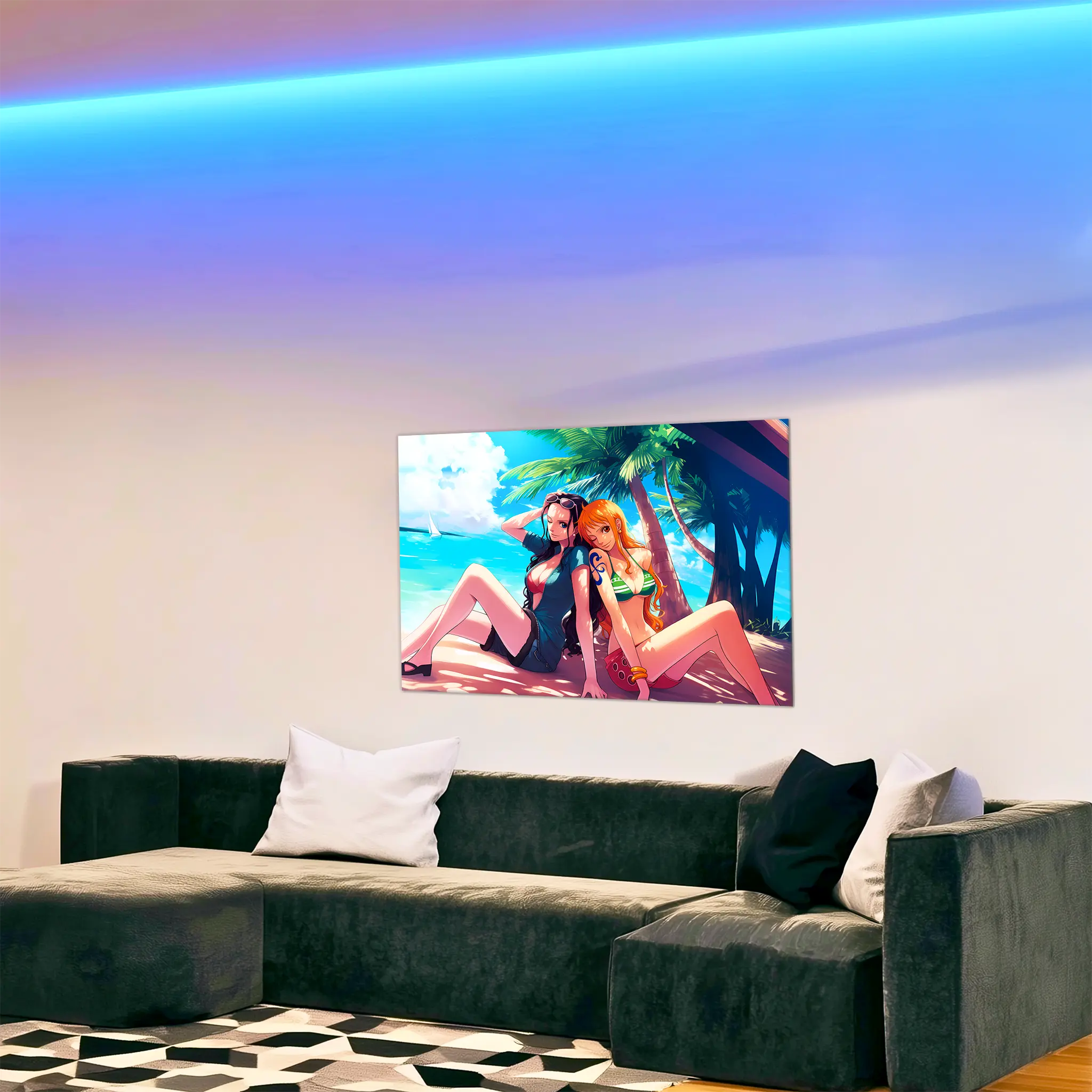 tableau-one-piece-nami-et-robin-dans-le-salon | DreamWay