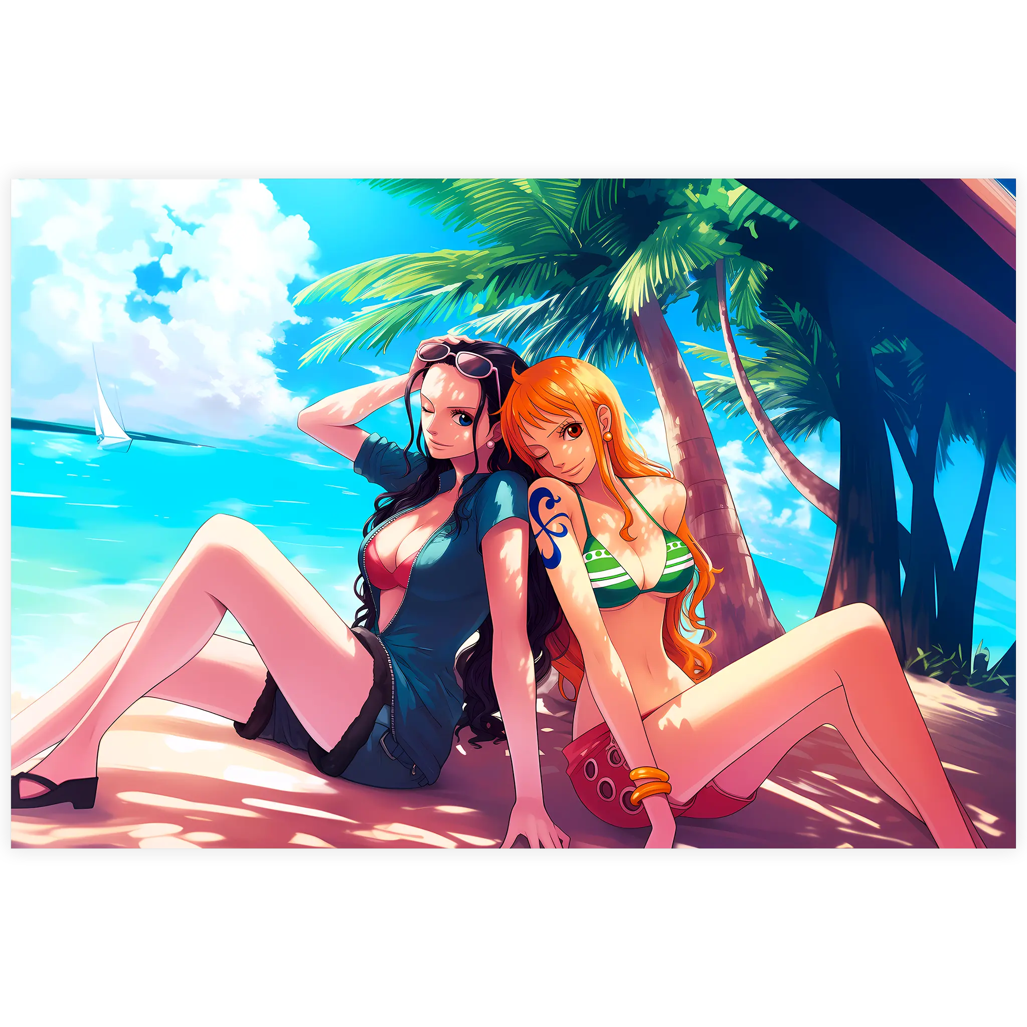 tableau-one-piece-nami-et-robin | DreamWay