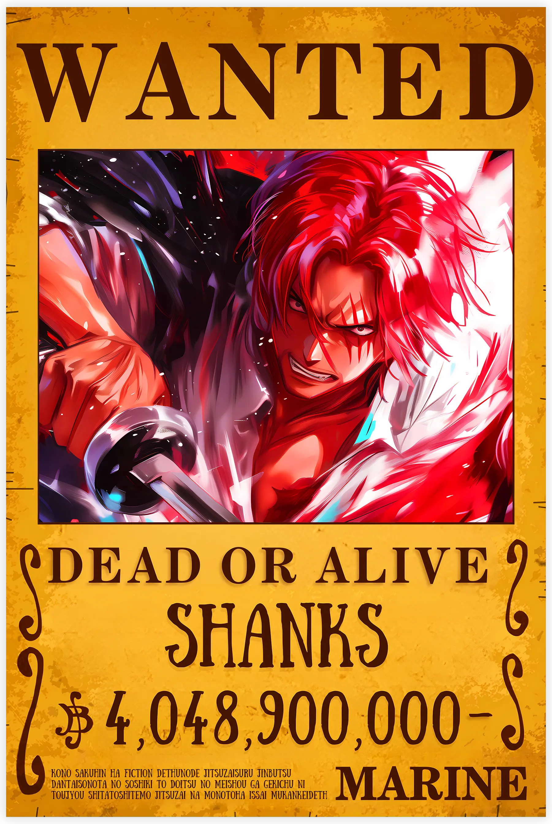 tableau-one-piece-shanks-wanted | DreamWay