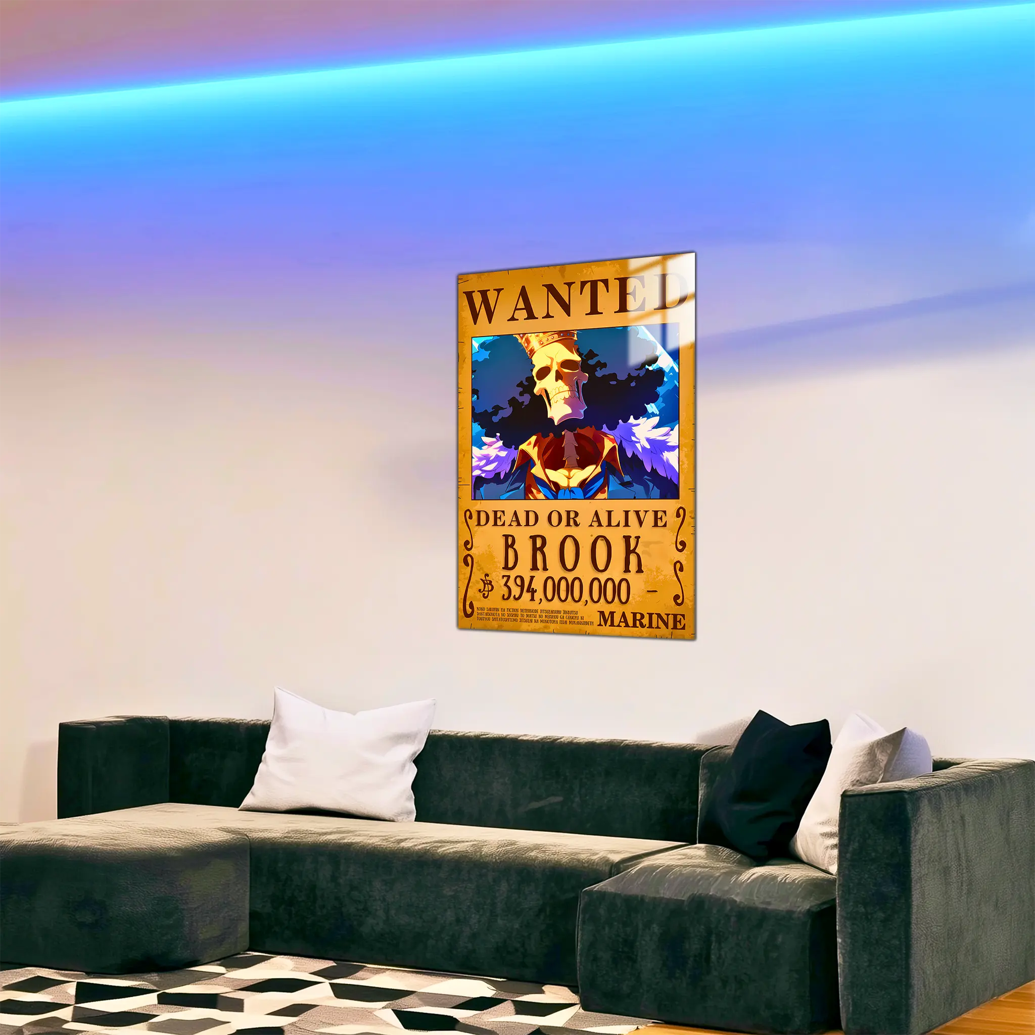 tableau-one-piece-wanted-Brook-dans-le-salon | DreamWay