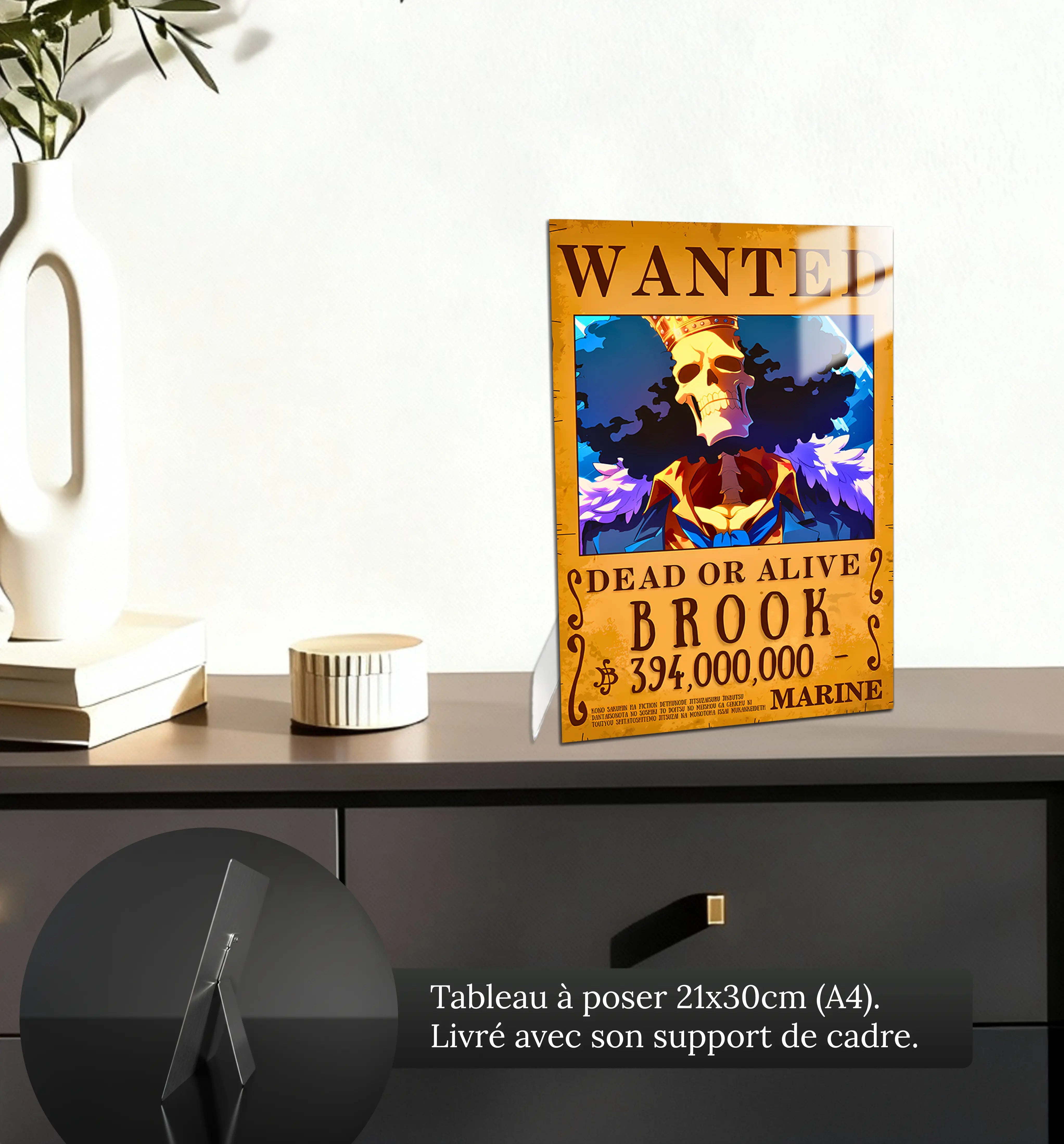 tableau-one-piece-wanted-Brook-petit-format-a-poser-sur-meuble | DreamWay