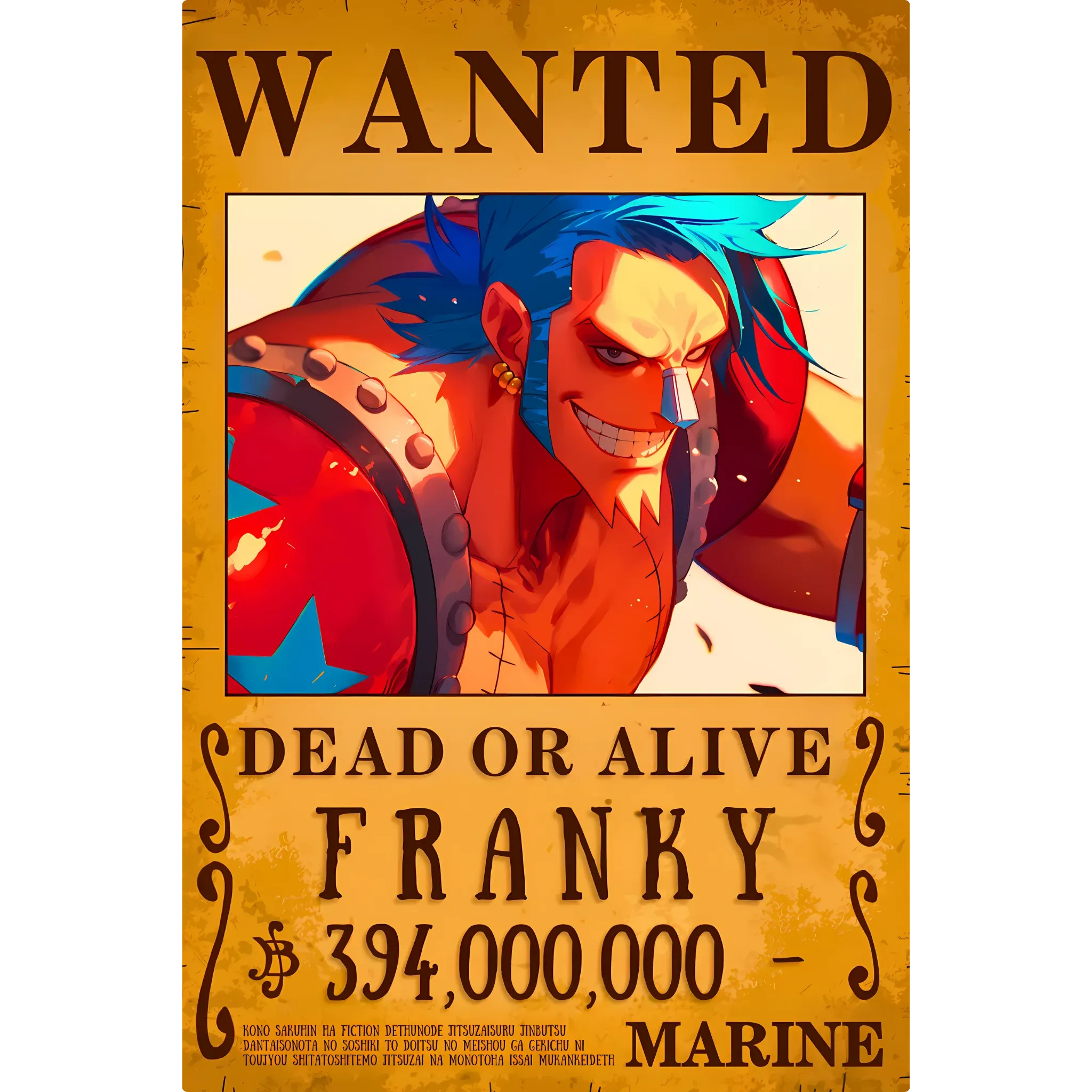 Tableau One Piece Wanted Franky