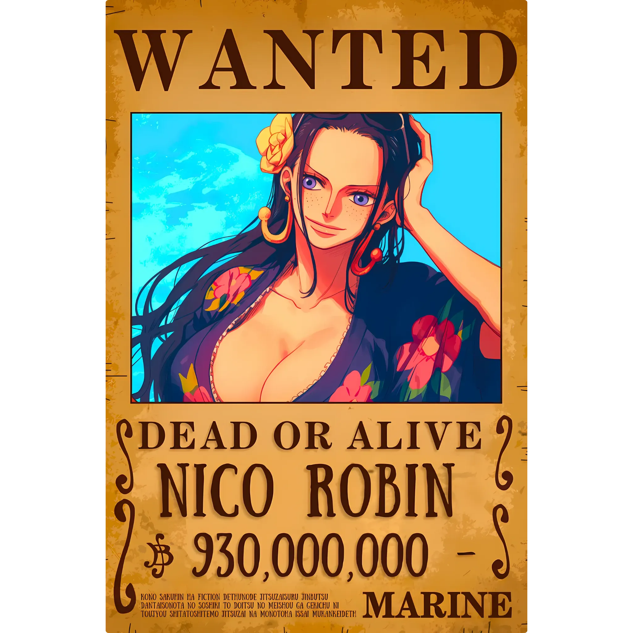 Tableau One Piece Wanted Nico Robin
