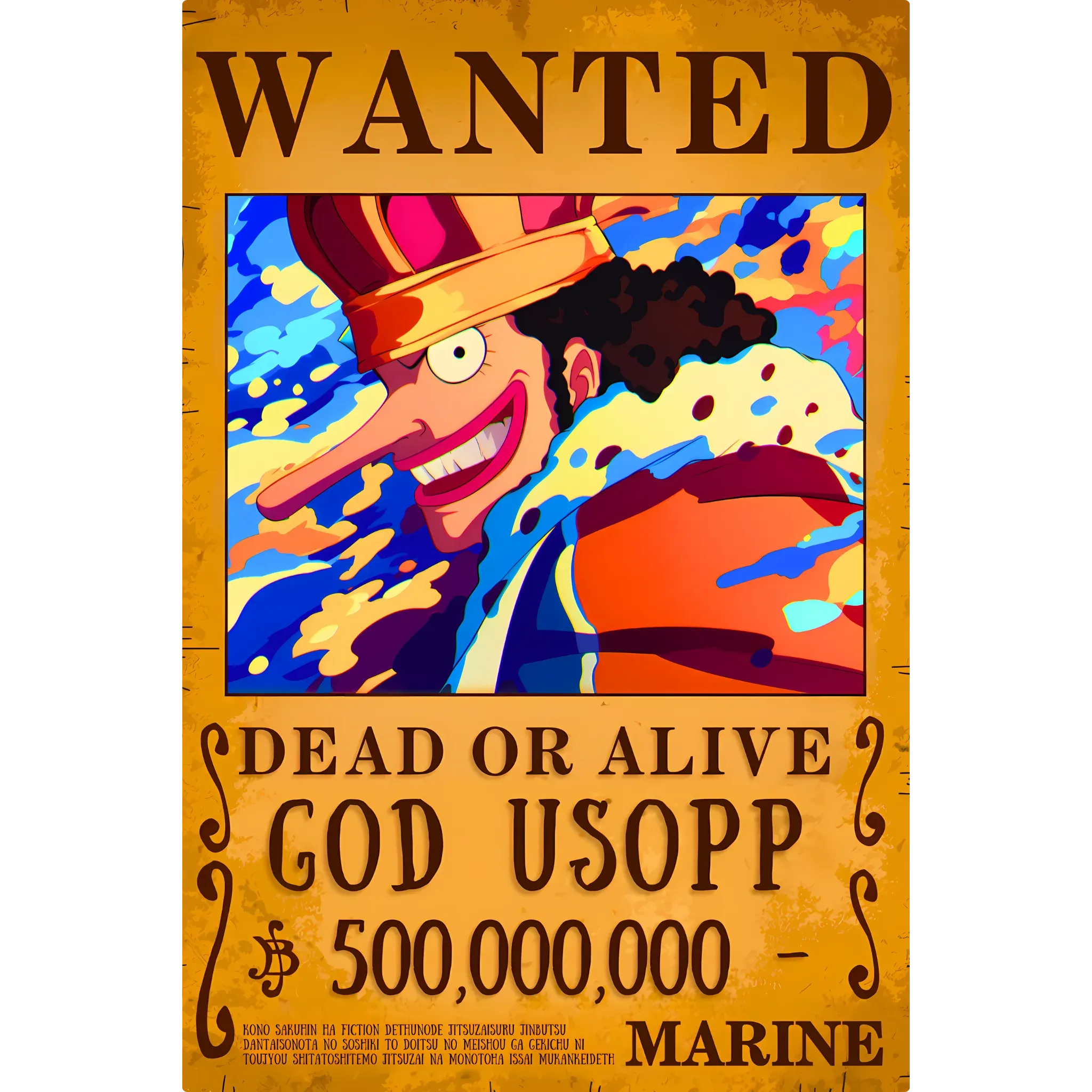 Tableau One Piece Wanted Usopp God