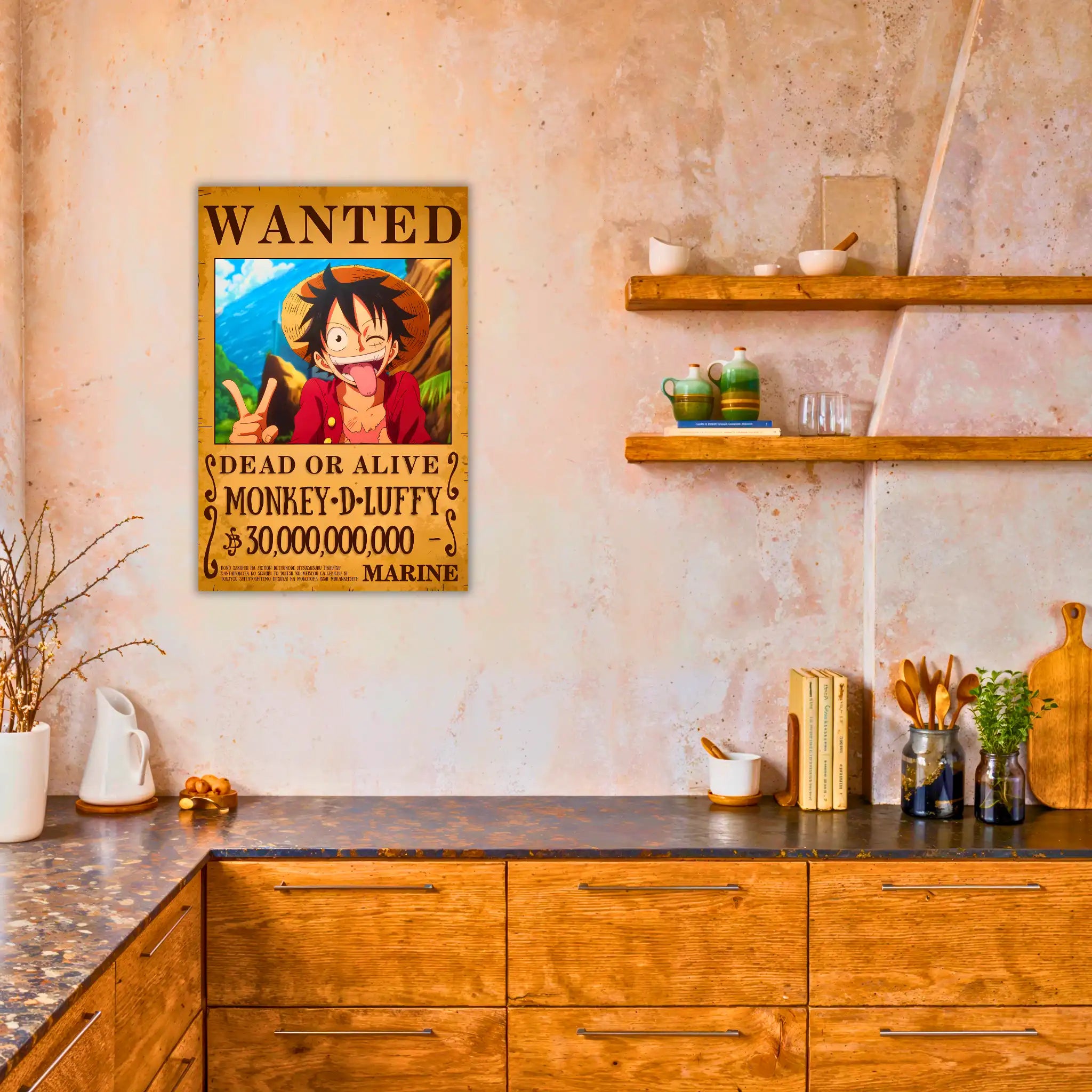 Tableau Wanted Luffy