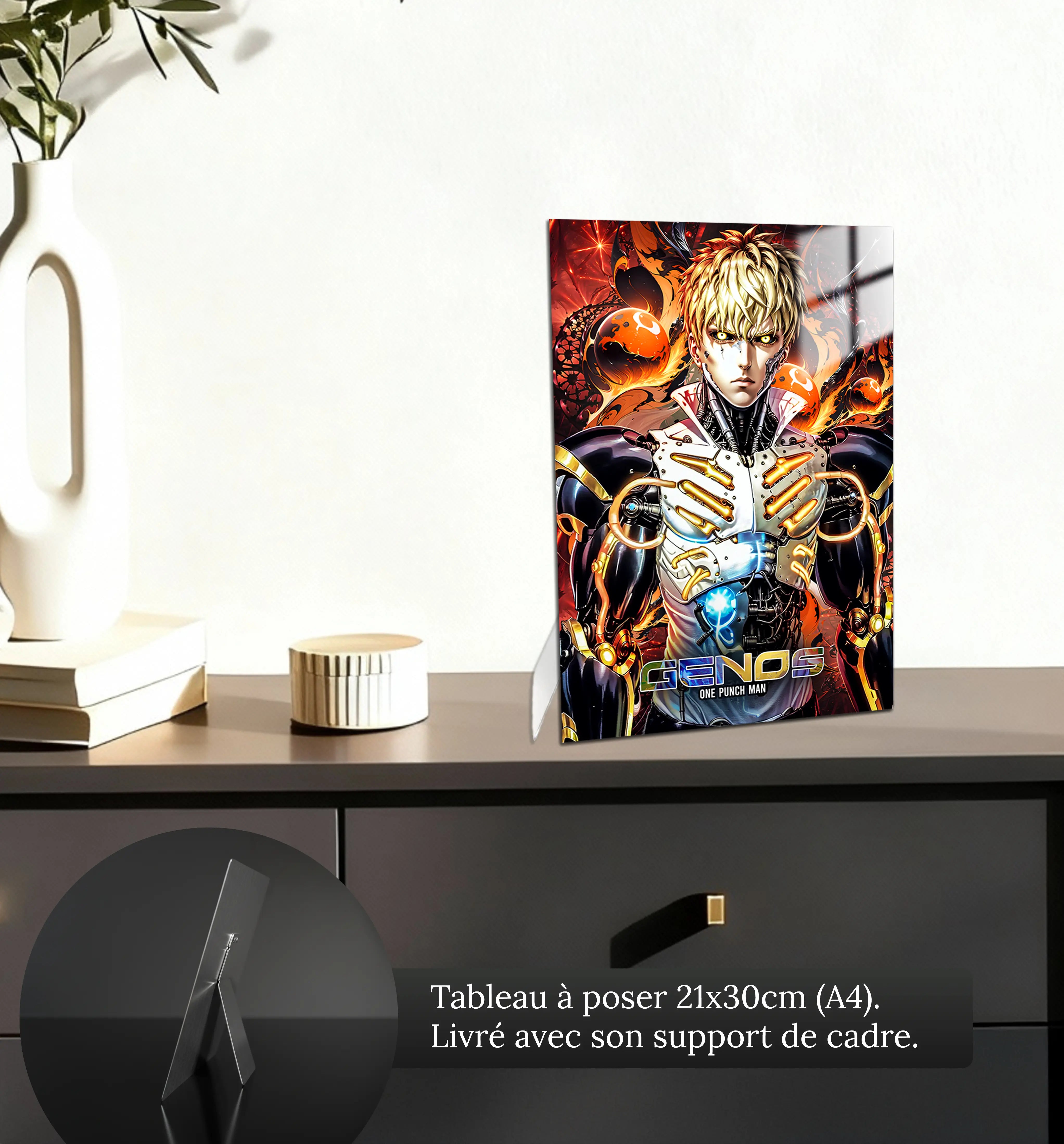 tableau-one-punch-man-genos-petit-format-a-poser-sur-meuble | DreamWay
