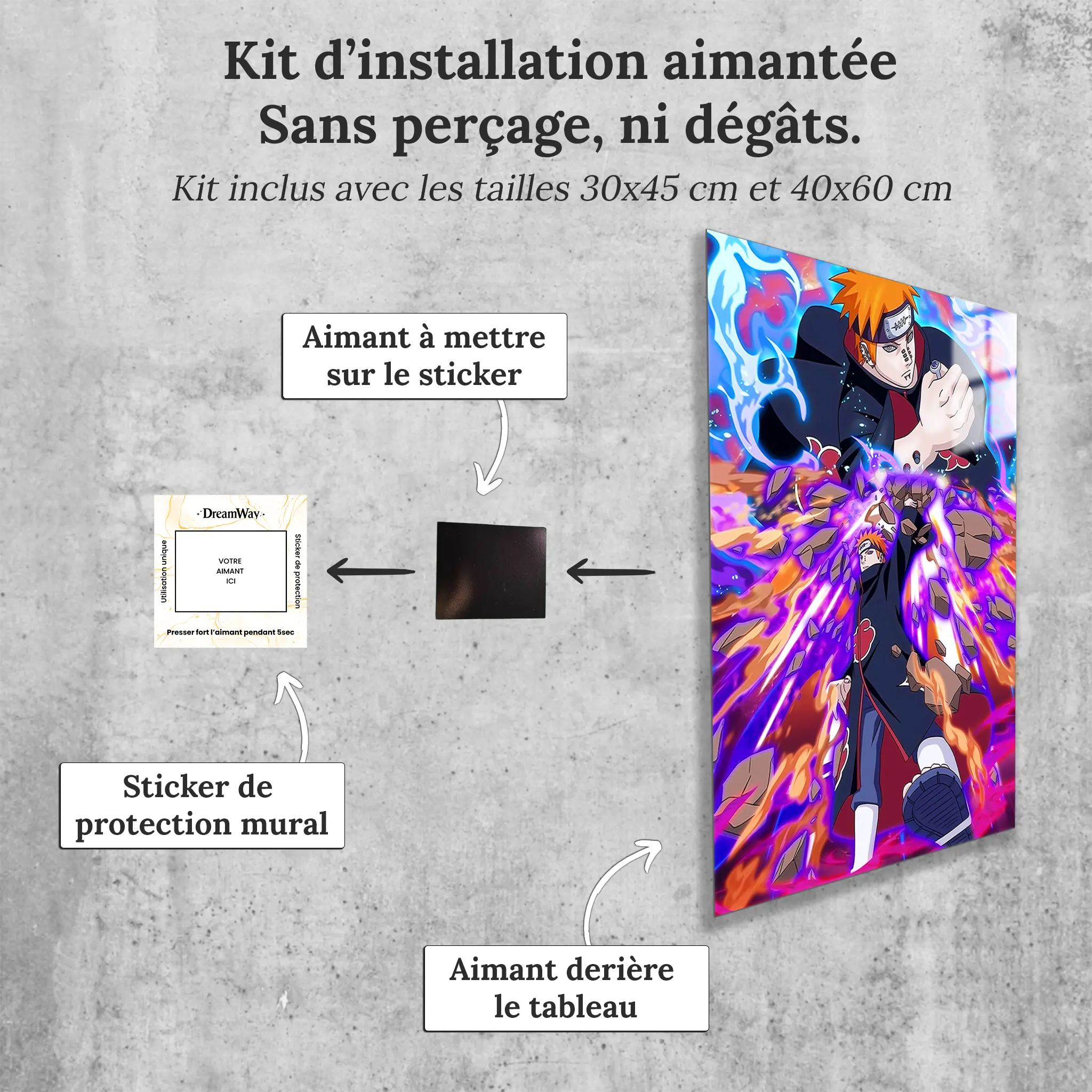 tableau-pain-attaque-avec-installation-aimantee | DreamWay