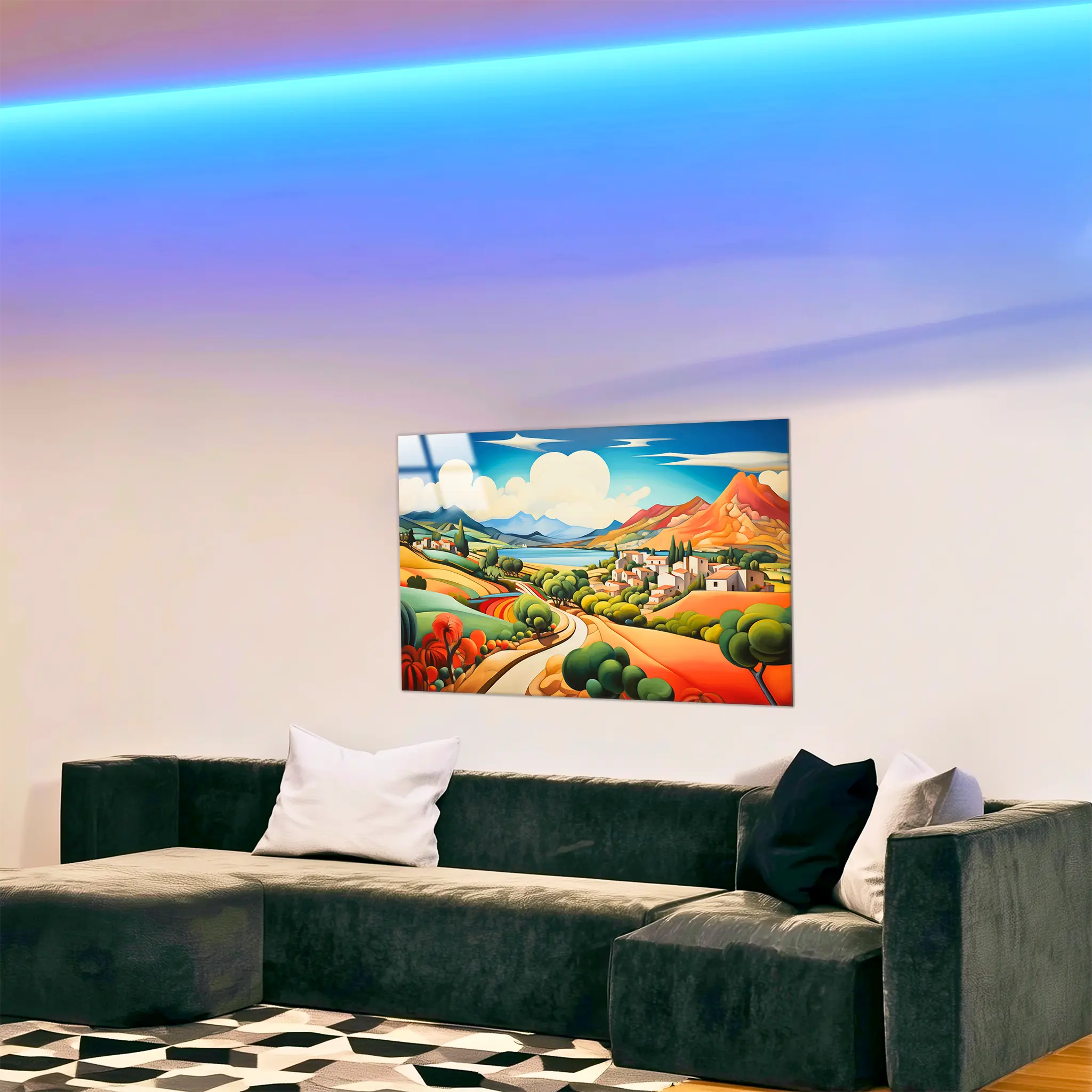 tableau-paysage-abstrait-4k-dans-le-salon | DreamWay