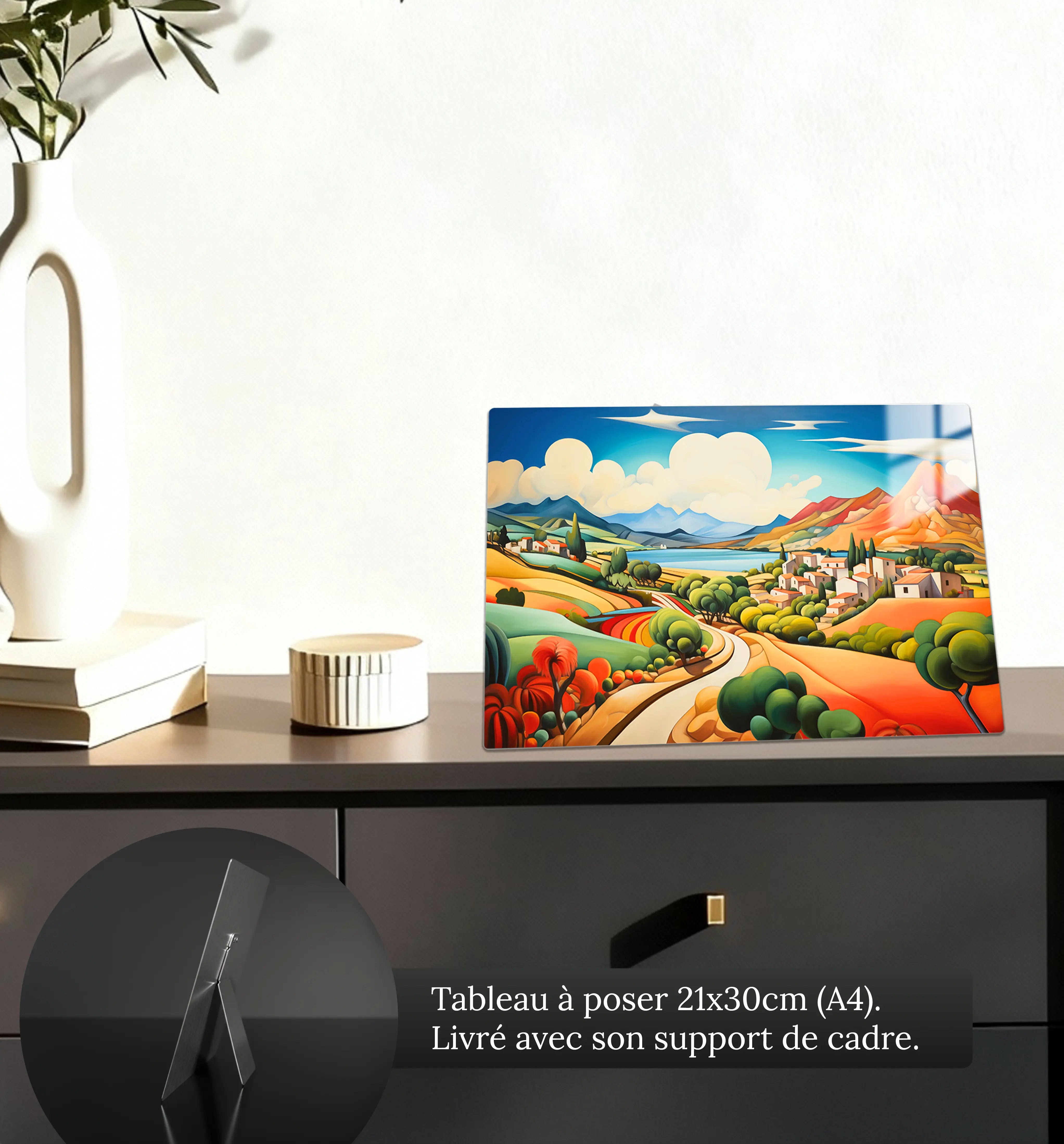 tableau-paysage-abstrait-4k-petit-format-a-poser-sur-meuble | DreamWay