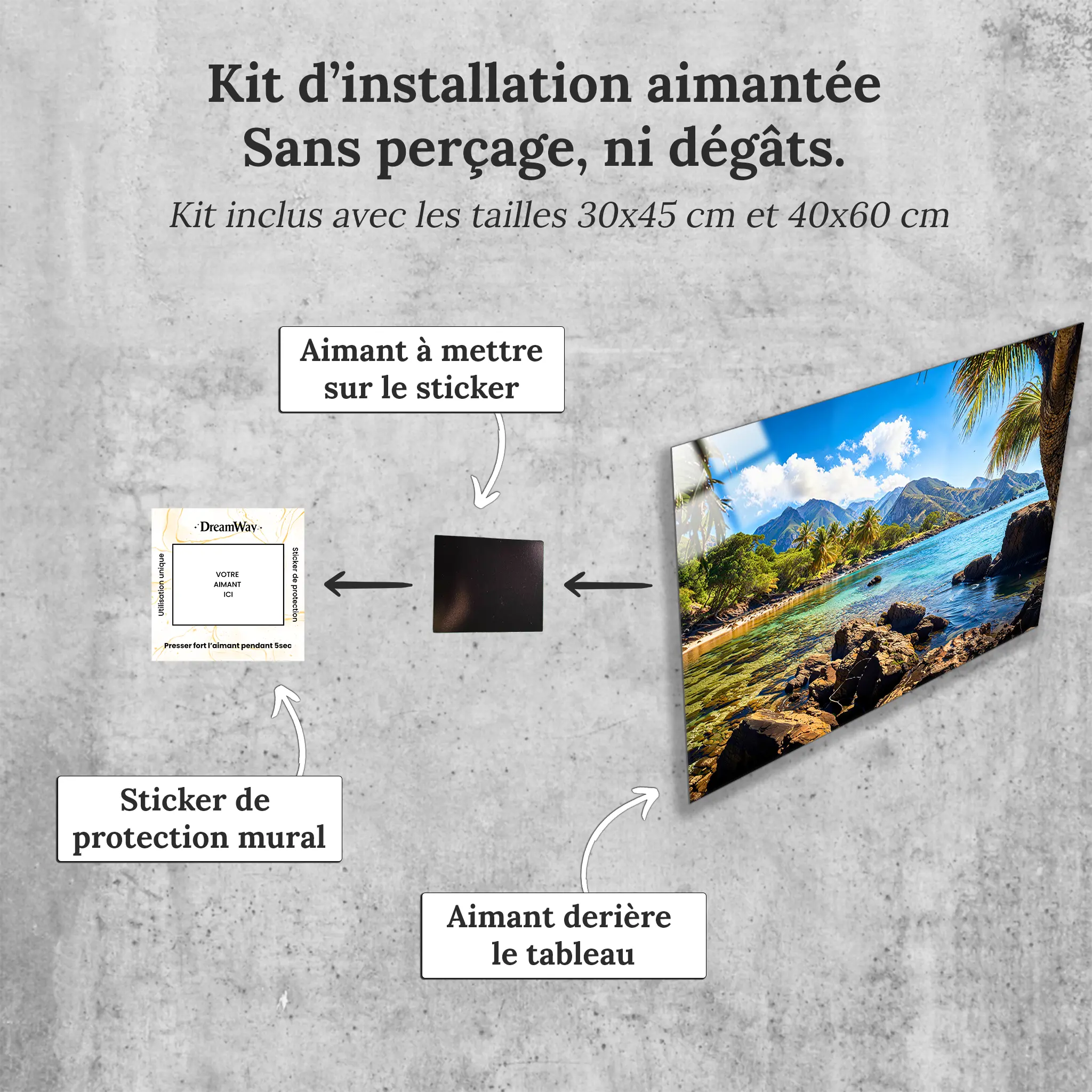 tableau-paysage-antillais-4k-avec-installation-aimantee | DreamWay