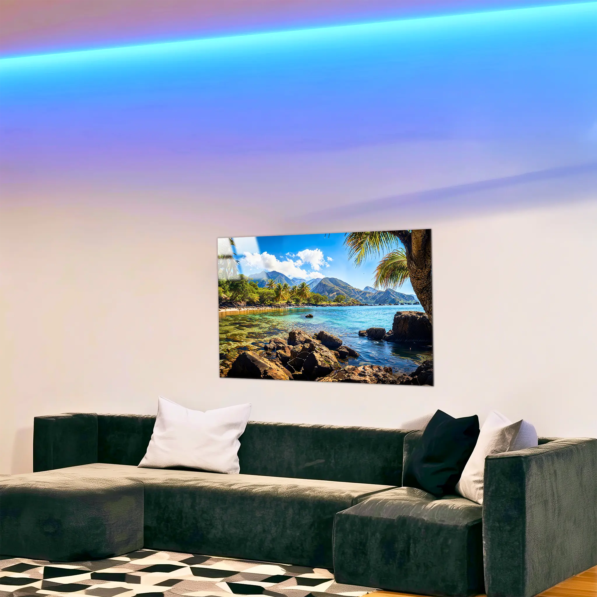 tableau-paysage-antillais-4k-dans-le-salon | DreamWay
