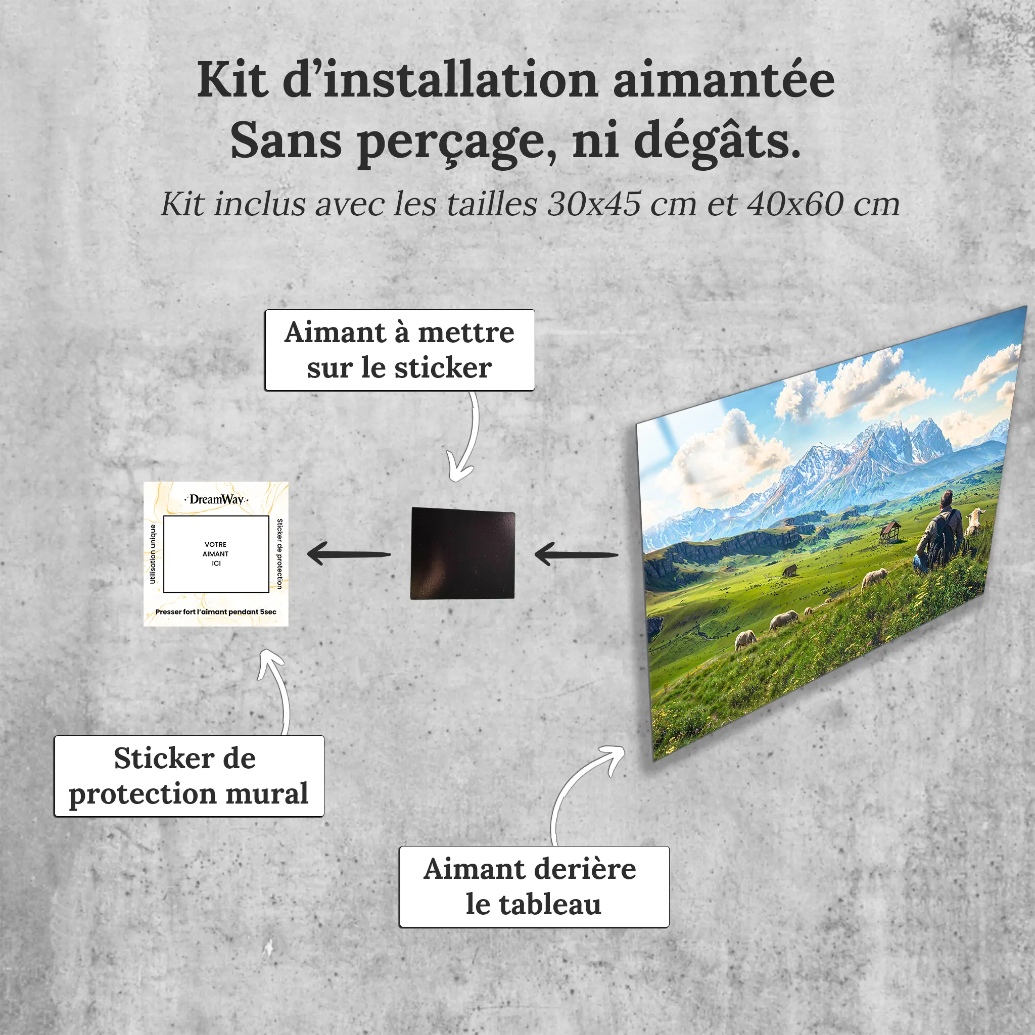 tableau-paysage-campagne-4k-avec-installation-aimantee | DreamWay