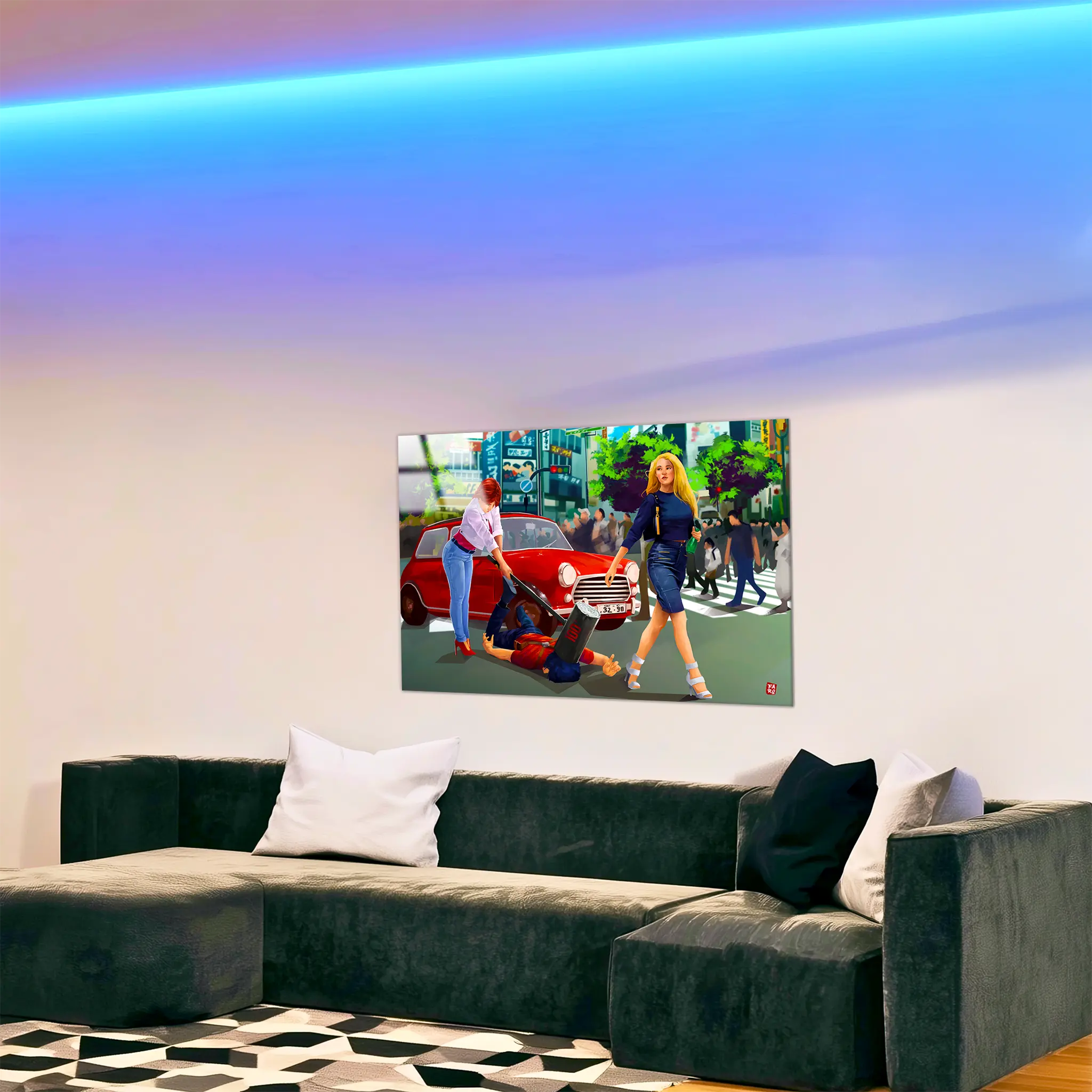 tableau-paysage-city-hunter-nicky-larson-dans-le-salon | DreamWay