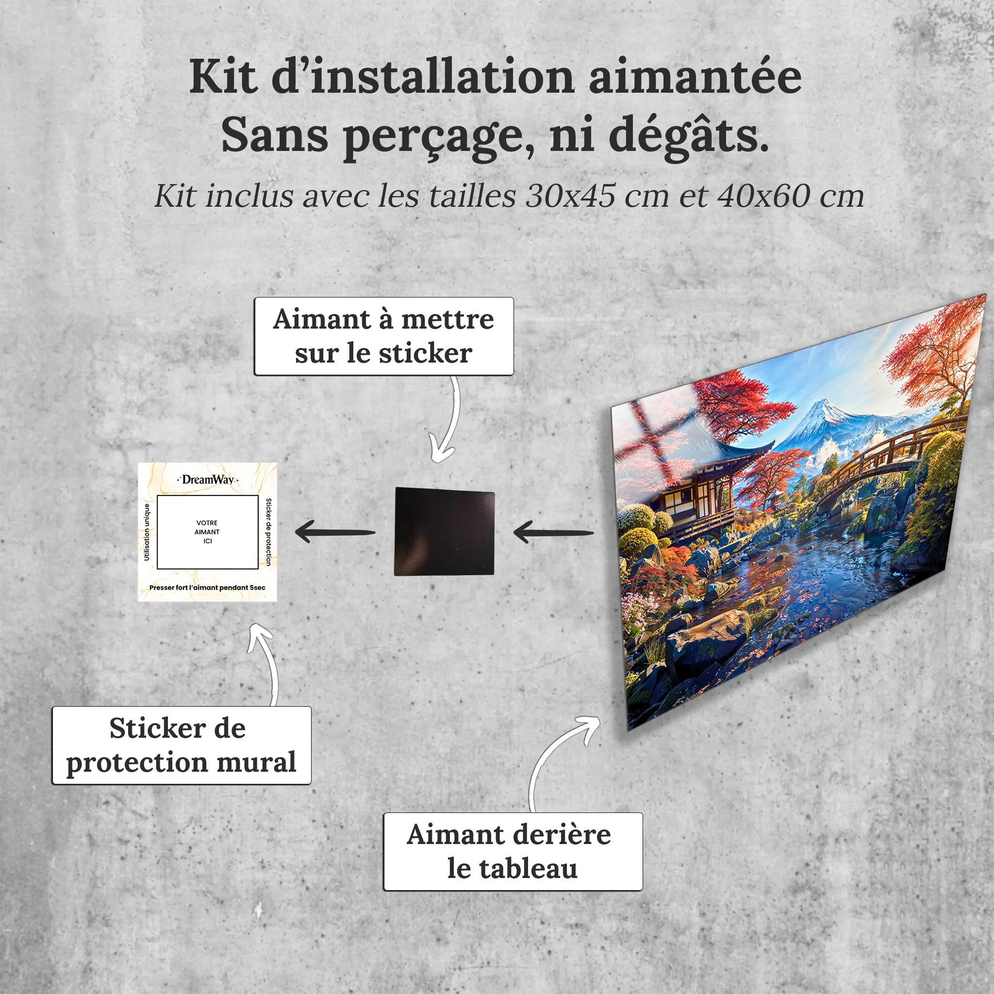 tableau-paysage-japonais-4k-avec-installation-aimantee | DreamWay