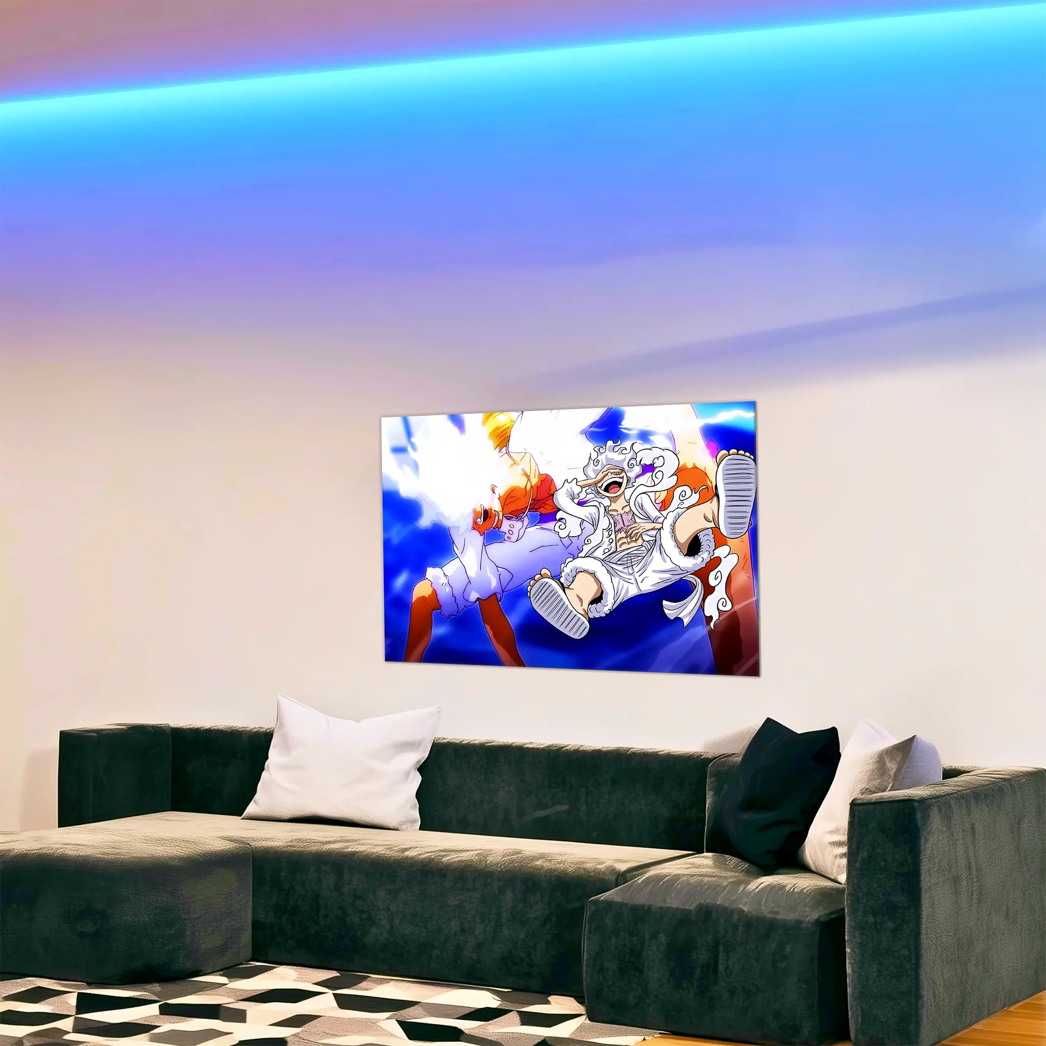 tableau-paysage-luffy-gear-5-dans-le-salon | DreamWay