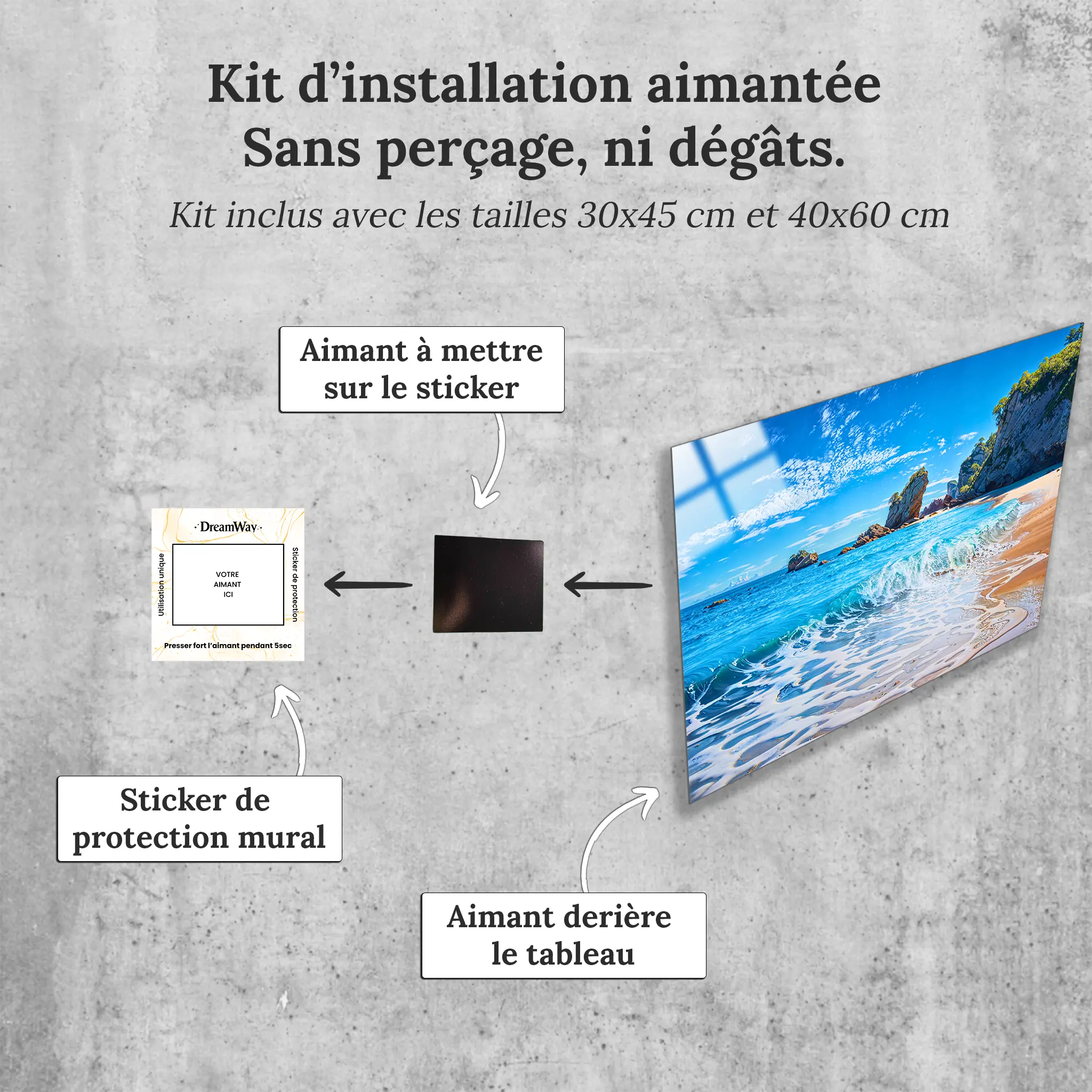 tableau-paysage-mer-4k-avec-installation-aimantee | DreamWay