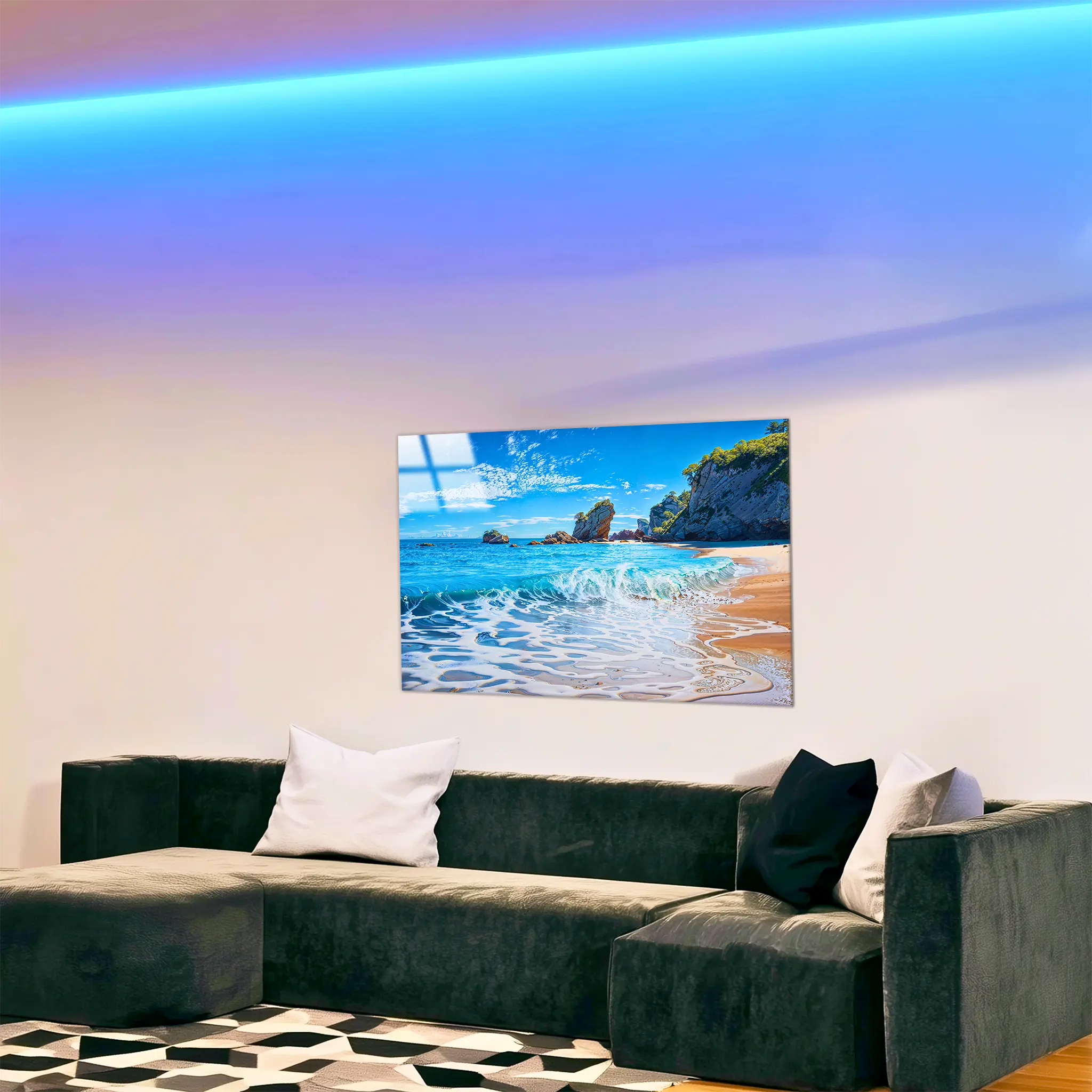 tableau-paysage-mer-4k-dans-le-salon | DreamWay