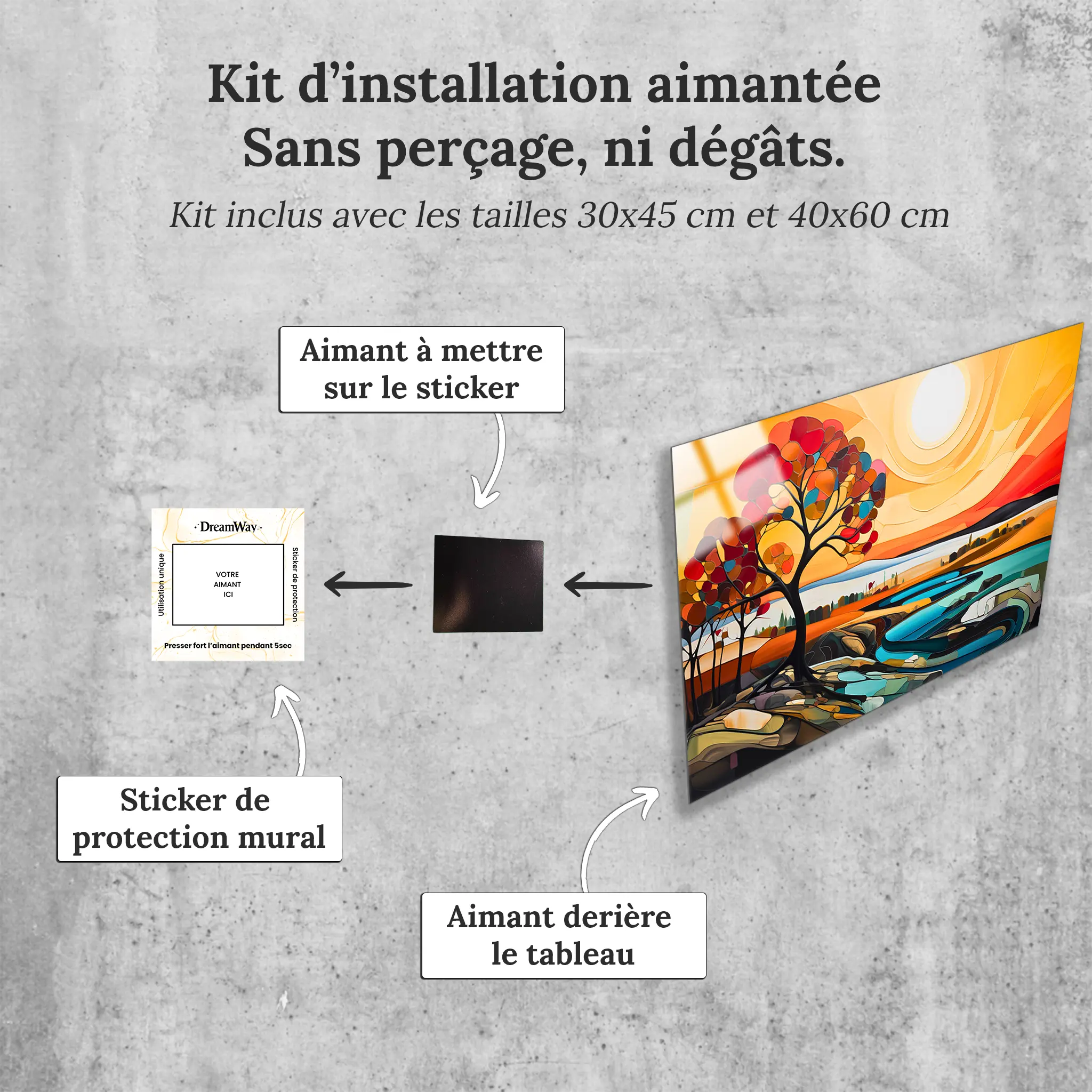 tableau-paysage-moderne-4k-avec-installation-aimantee | DreamWay