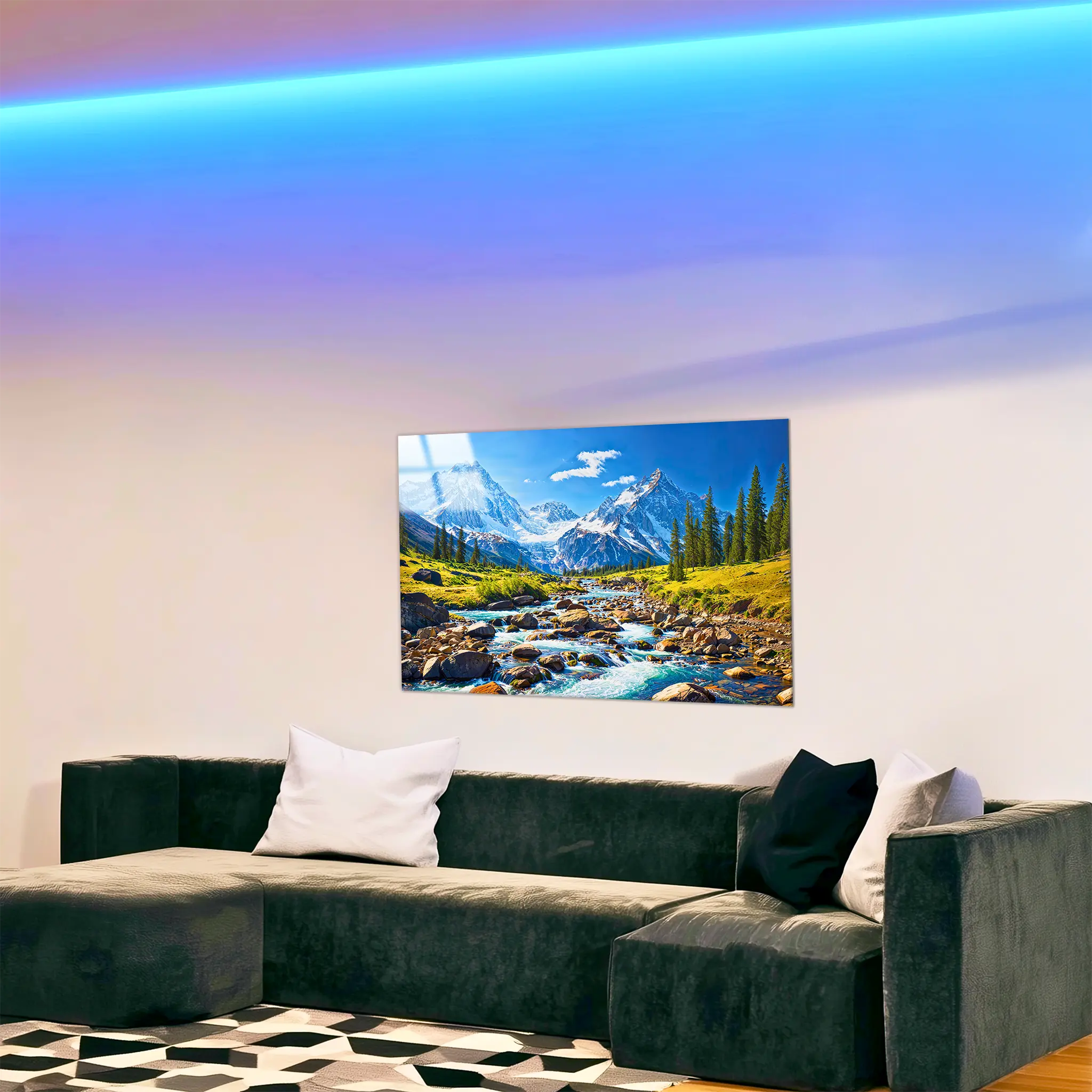 tableau-paysage-montagne-4k-dans-le-salon | DreamWay