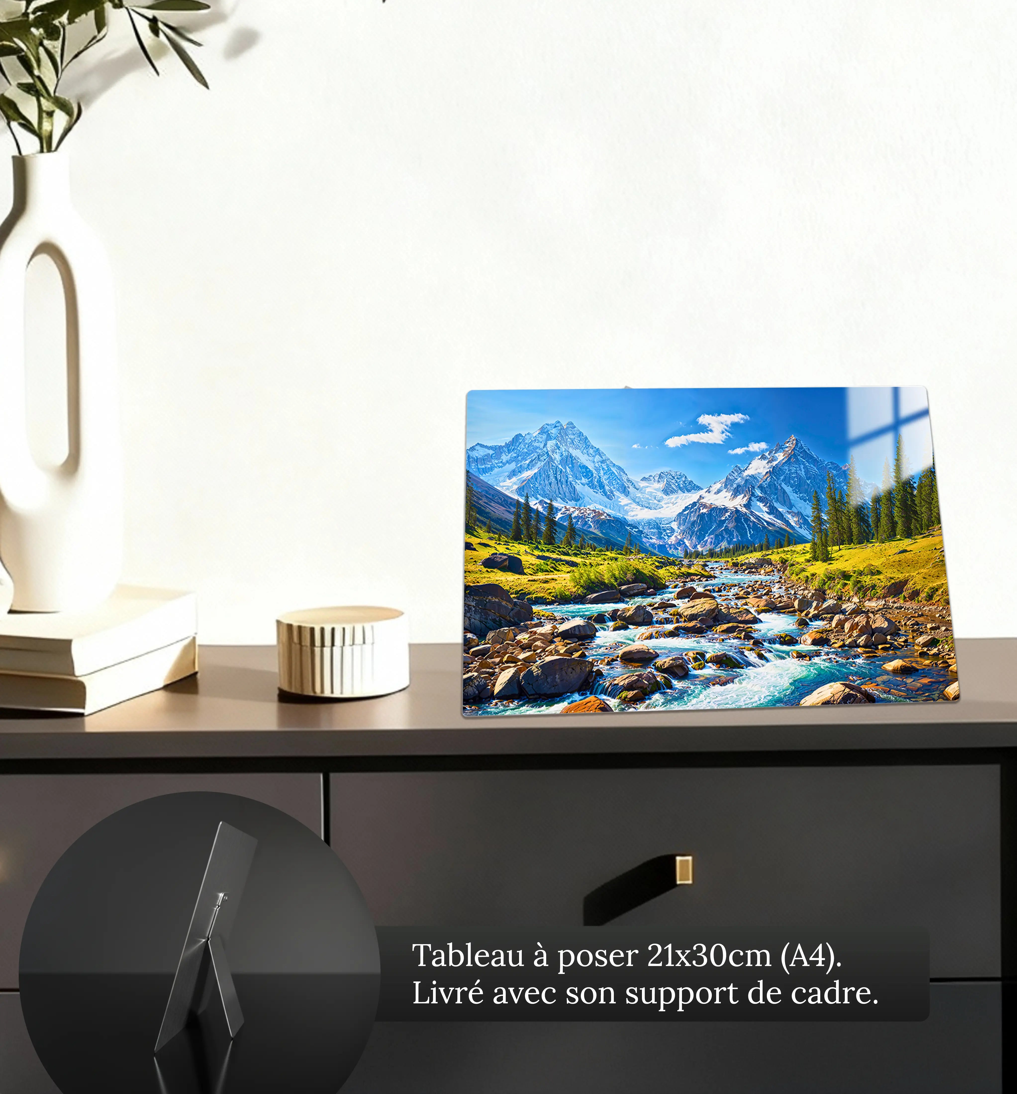 tableau-paysage-montagne-4k-petit-format-a-poser-sur-meuble | DreamWay