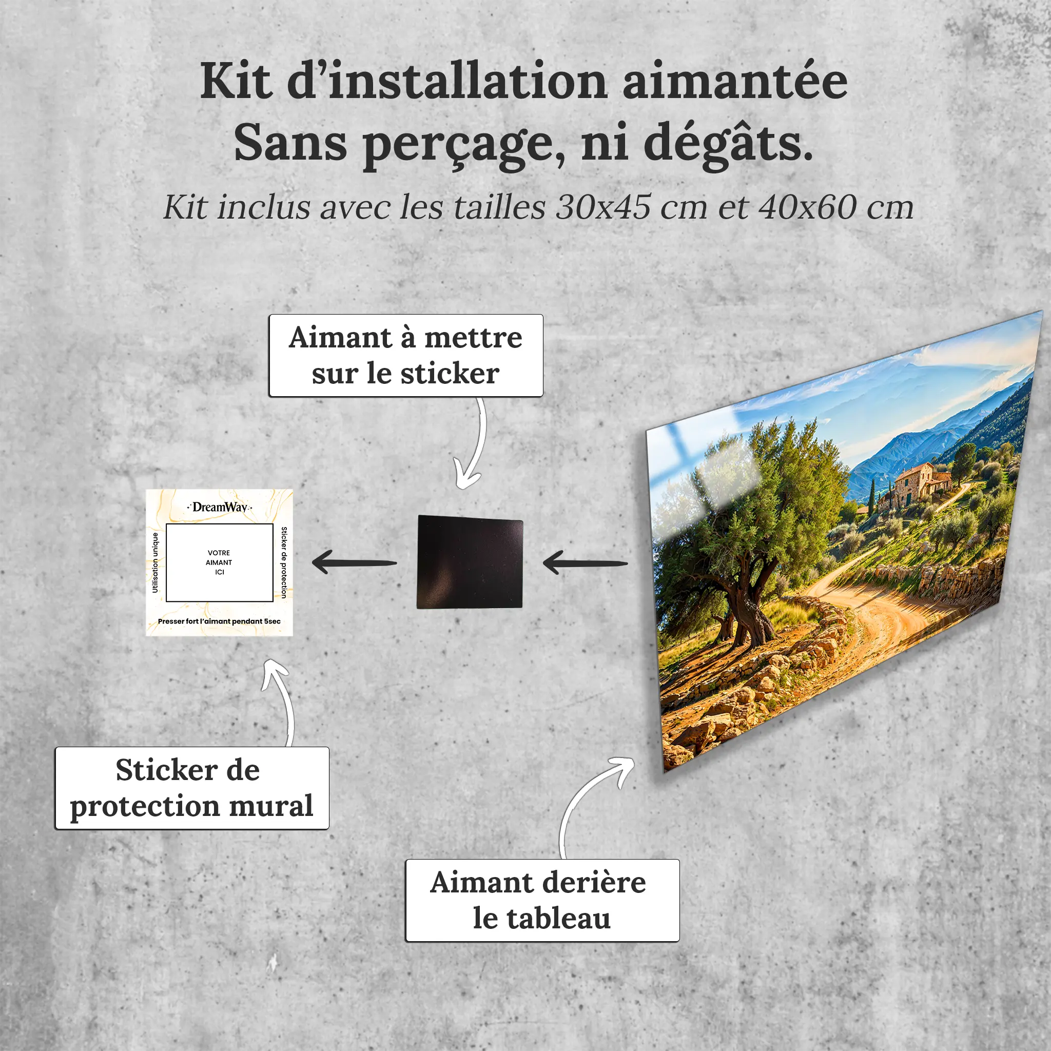 tableau-paysage-provencal-4k-avec-installation-aimantee | DreamWay