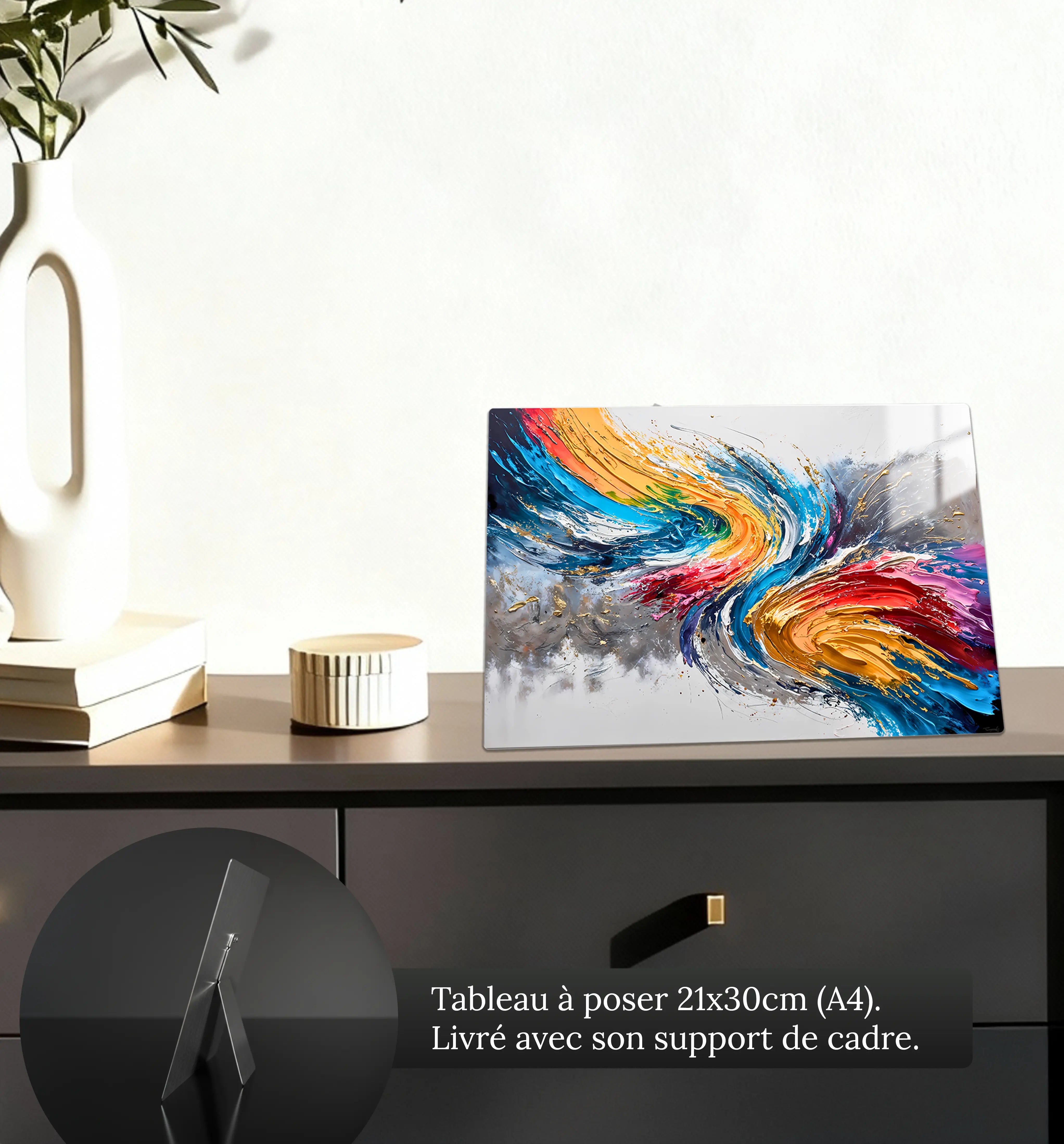 tableau-peinture-abstrait-petit-format-a-poser-sur-meuble | DreamWay