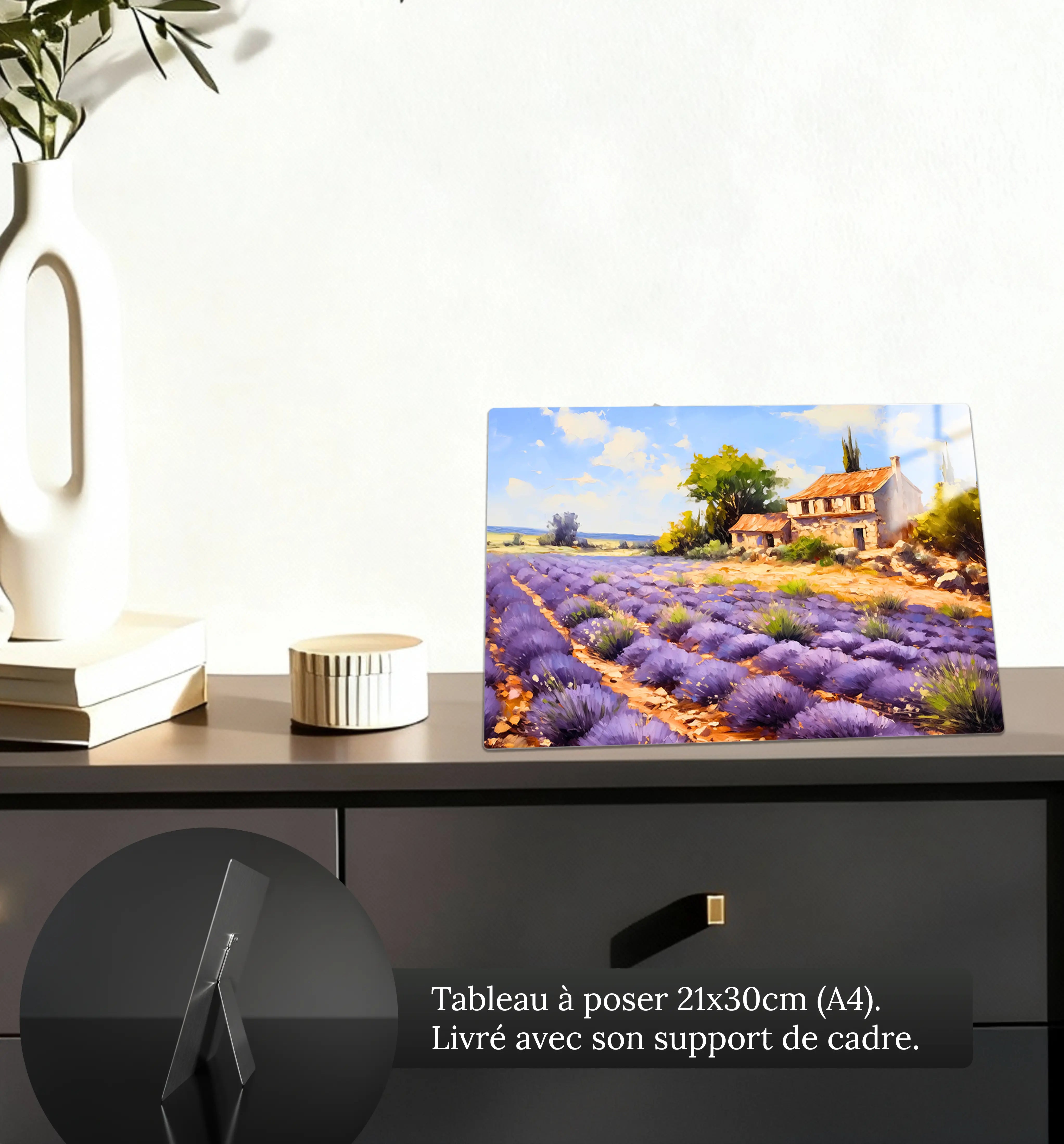 tableau-peinture-huile-paysage-provence-4k-petit-format-a-poser-sur-meuble | DreamWay