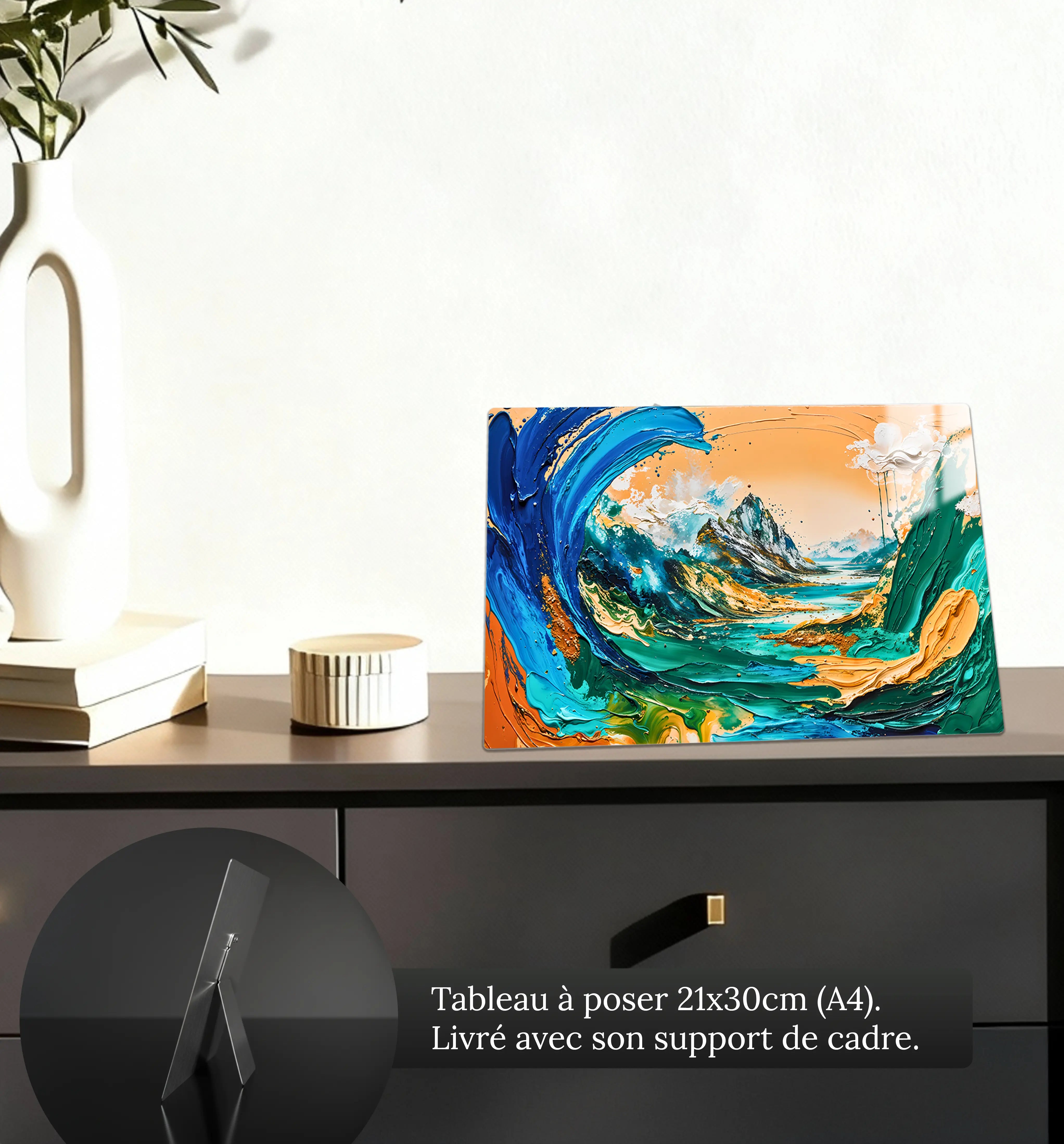 tableau-peinture-paysage-abstrait-4k-petit-format-a-poser-sur-meuble | DreamWay