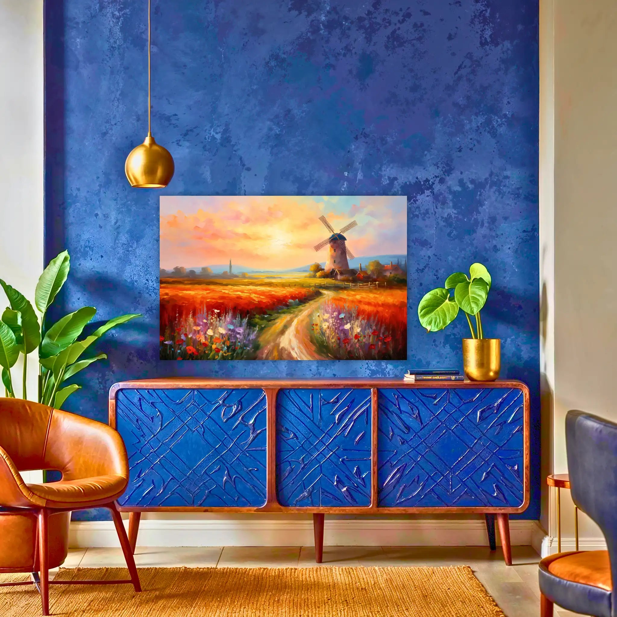 tableau-peinture-paysage-campagne-au-dessus-du-buffet | DreamWay