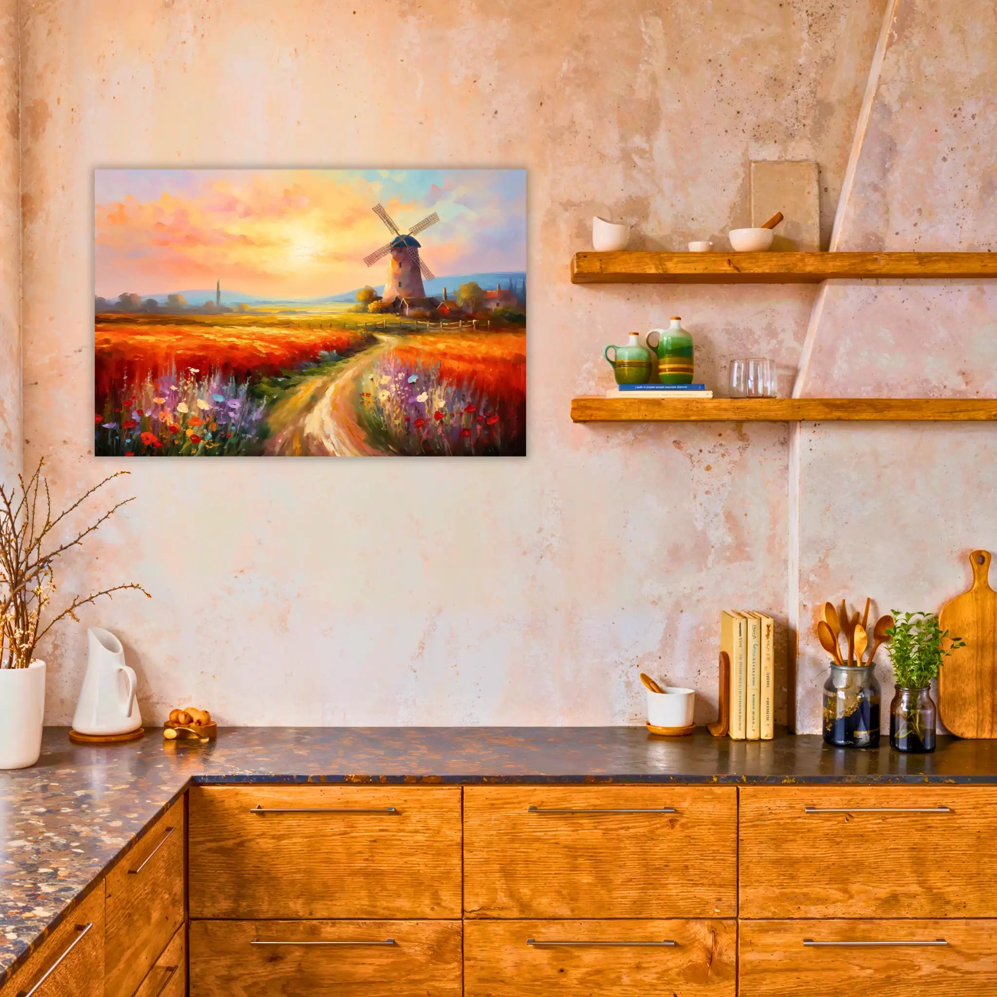 tableau-peinture-paysage-campagne-dans-la-cuisine | DreamWay