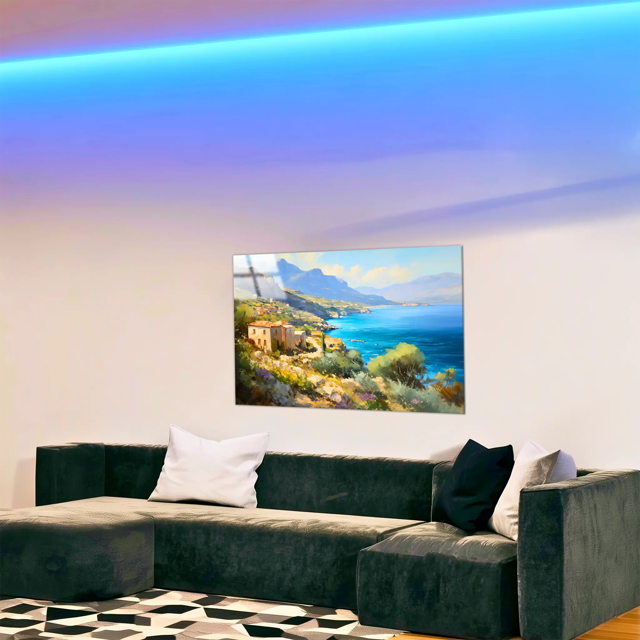 tableau-peinture-paysage-corse-4k-dans-le-salon | DreamWay