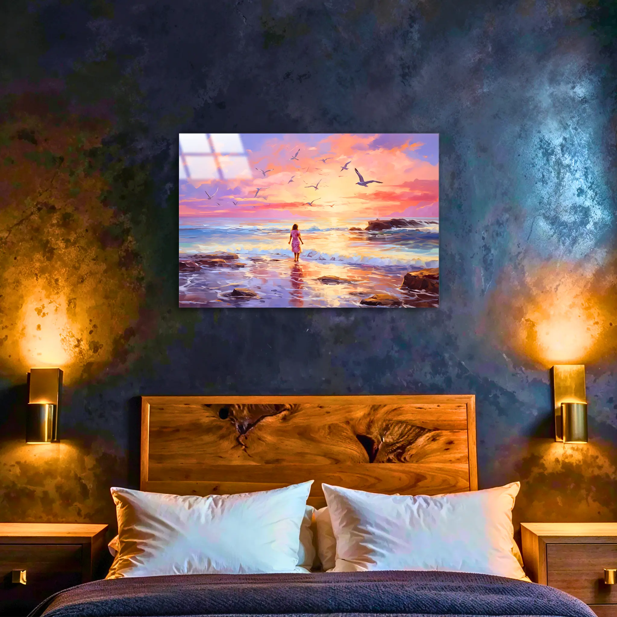 tableau-peinture-paysage-mer-4k-dans-la-chambre | DreamWay
