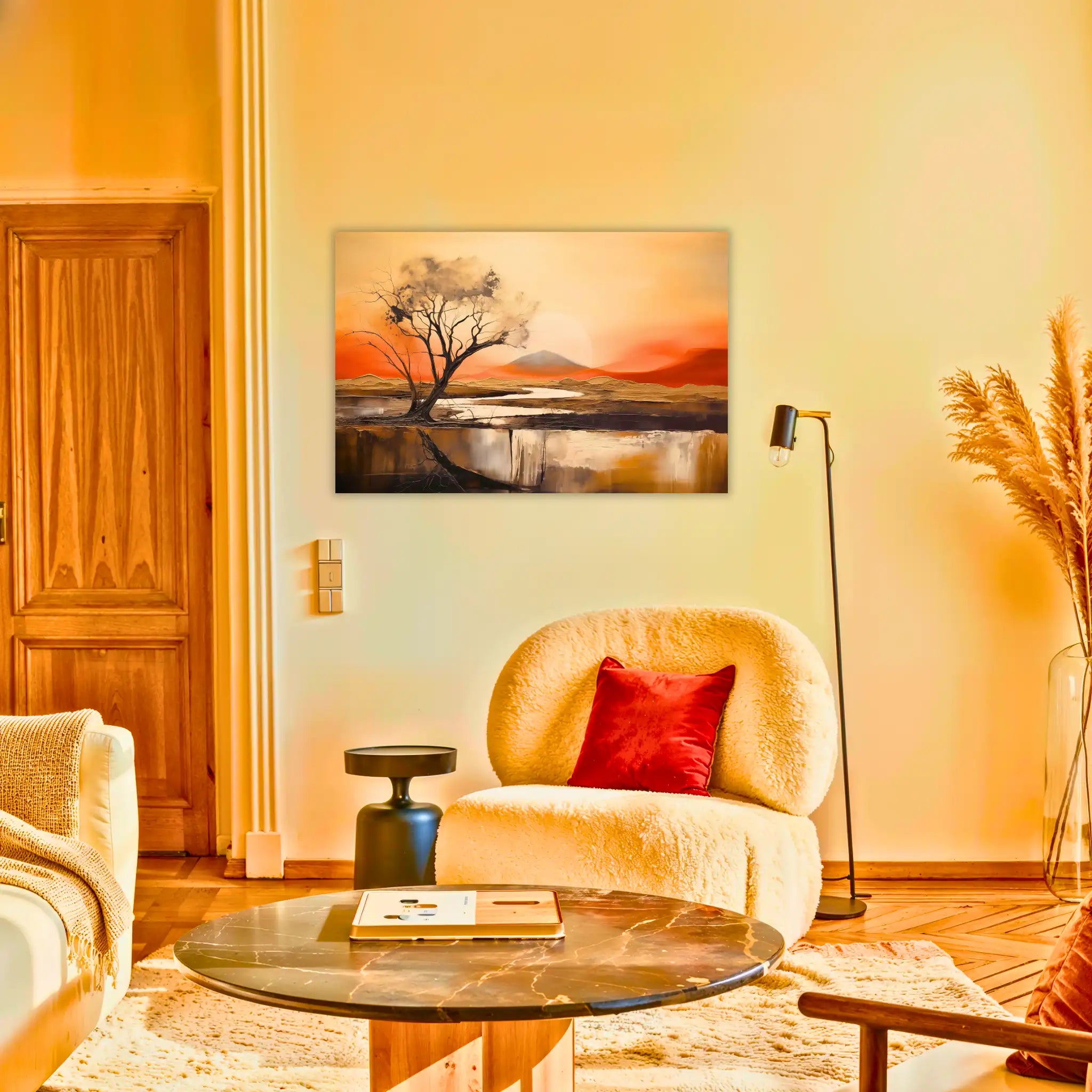 tableau-peinture-paysage-moderne-au-salon | DreamWay